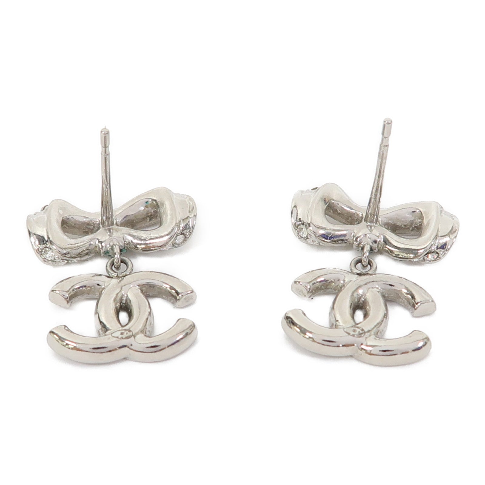 CHANEL 金屬Earrings耳環銀色