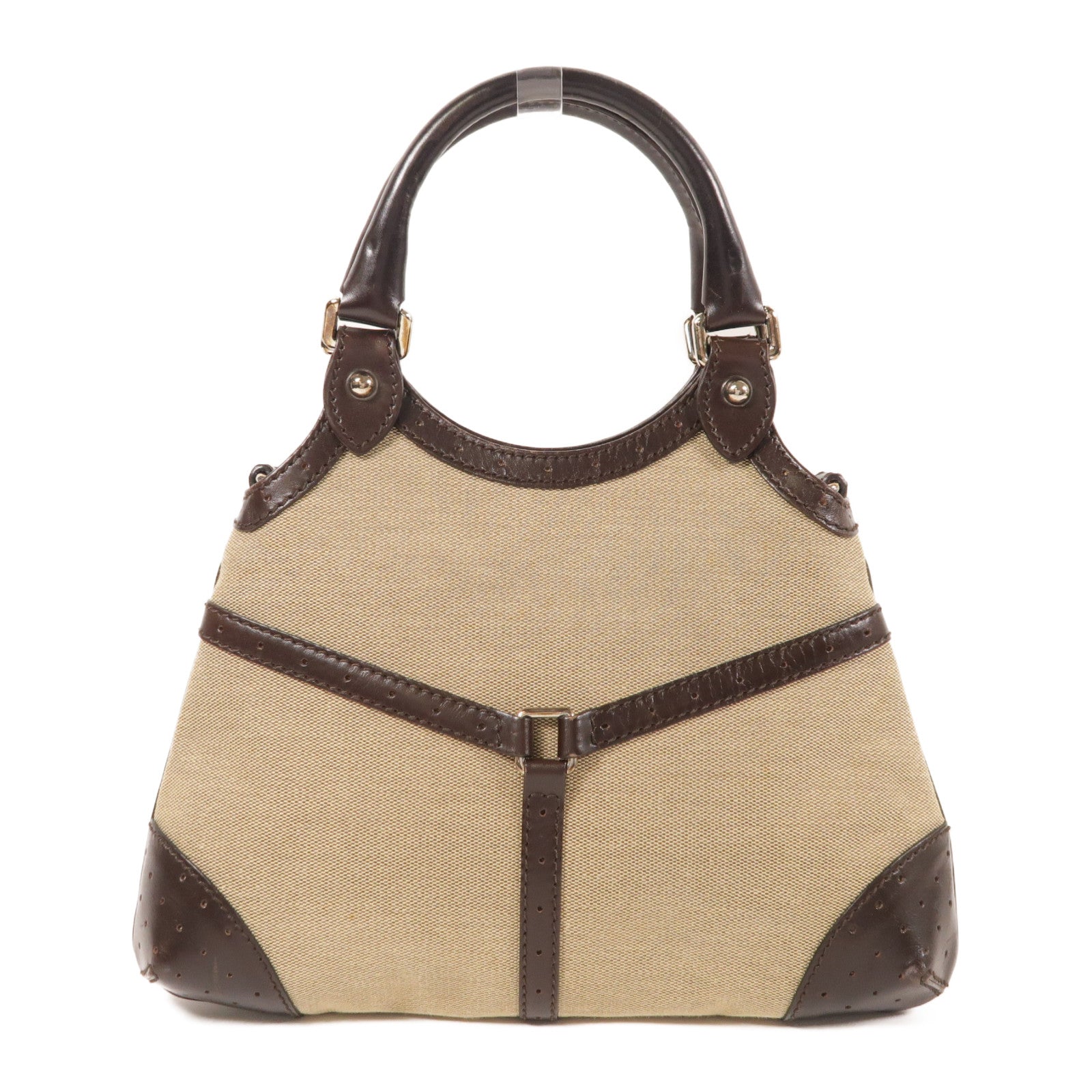 GUCCI 帆布2 Way Shoulder銀扣手挽肩背兩用袋