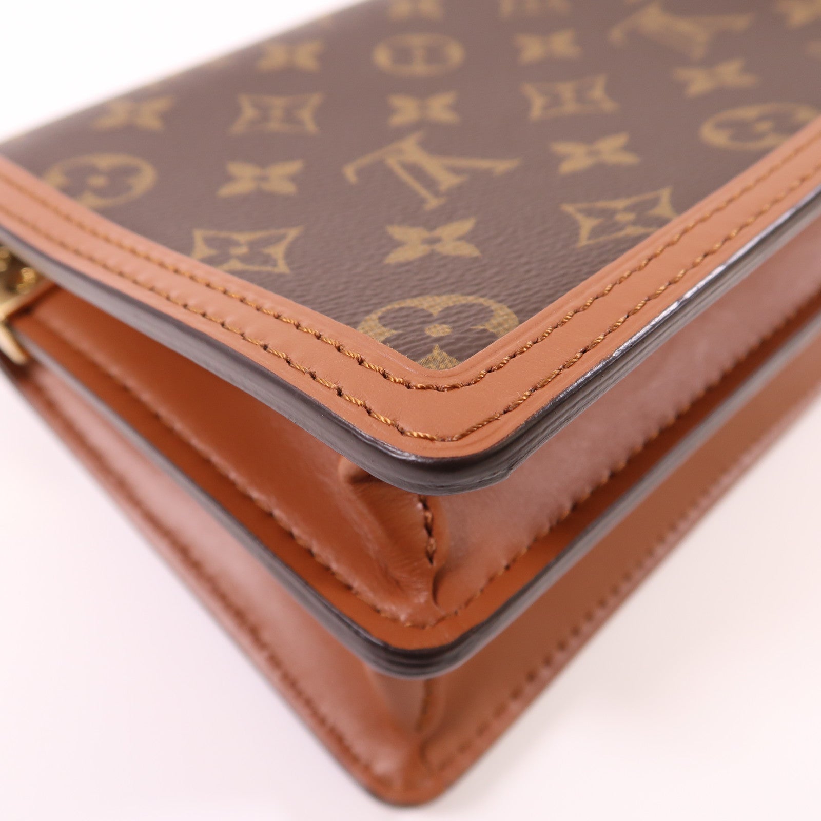 LOUIS VUITTON Monogrqam Reverse Mini Dauphine肩背袋棕色