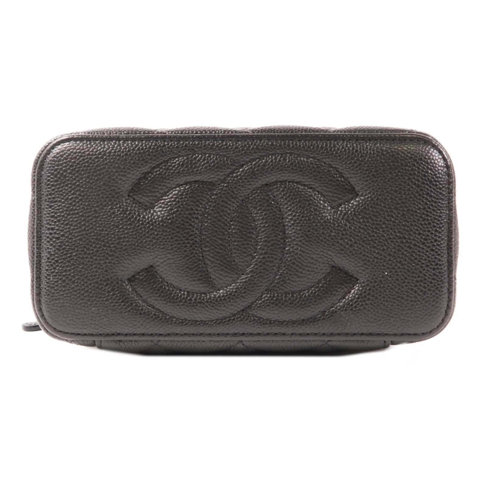 CHANEL 牛皮皮革Vanity Bag金扣鏈帶肩背袋