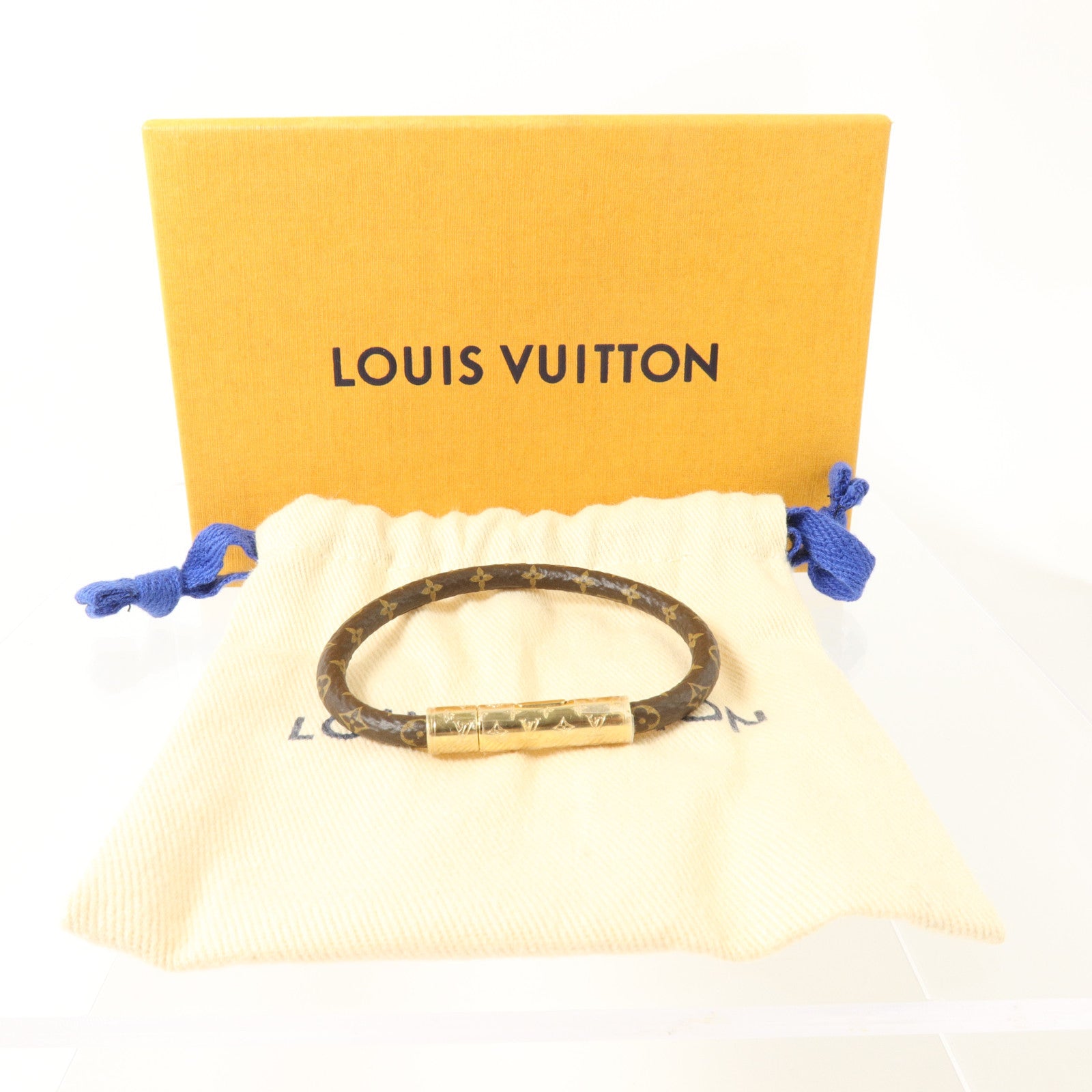 LOUIS VUITTON Monogram Confidential Bracelet金扣手鏈