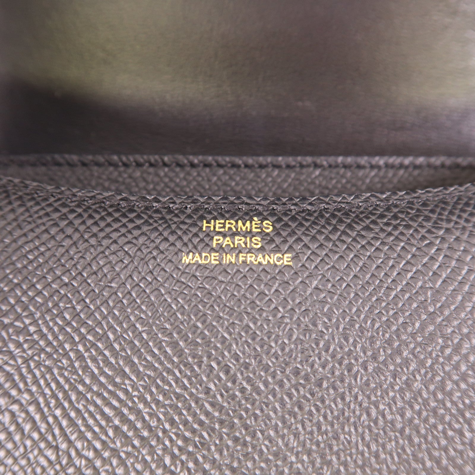 HERMES Epsom皮革Constance Mini金扣肩背袋89 Noir