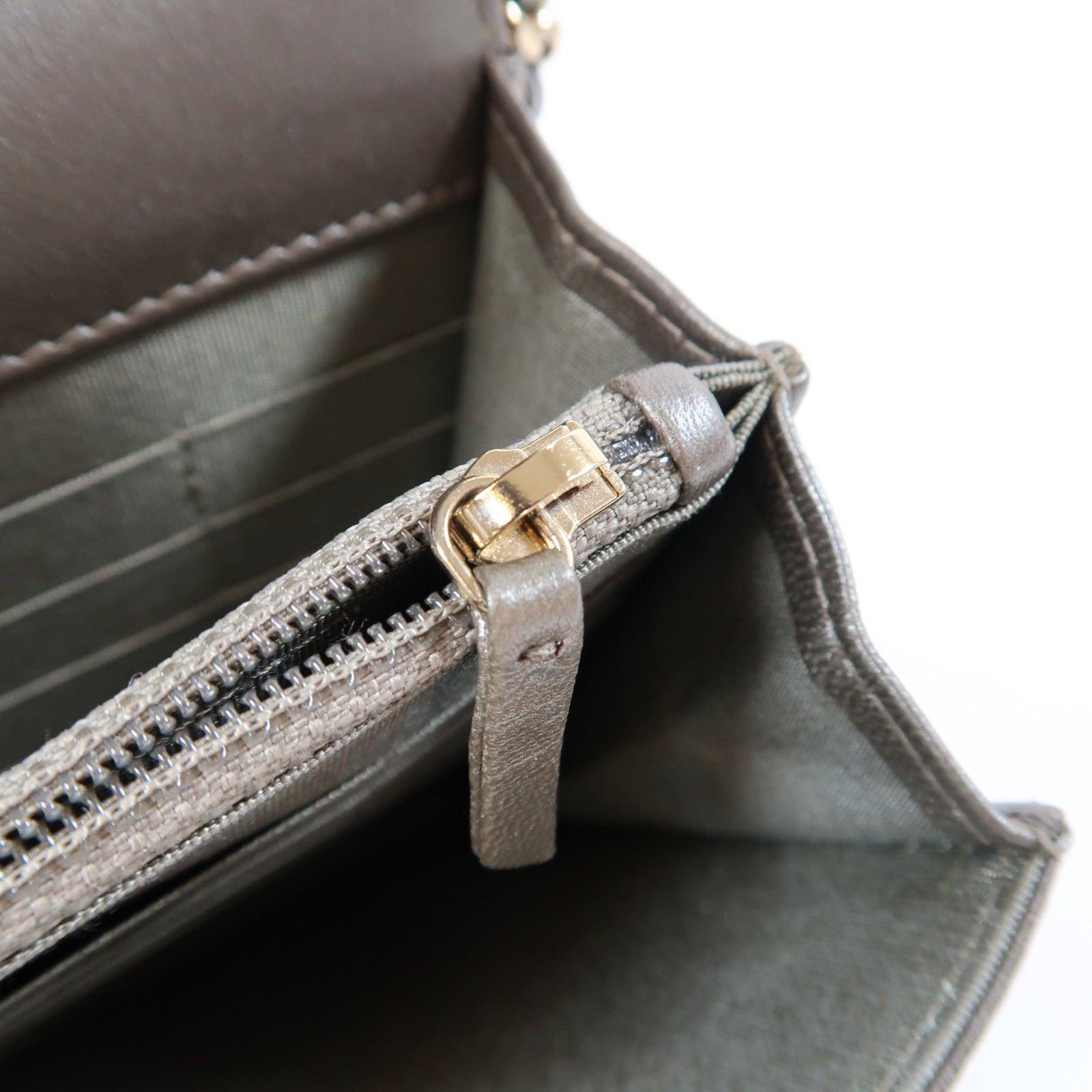 CHANEL 【激減優惠】牛皮皮革Chain Shoulder Bag金扣鏈帶肩背袋銀色