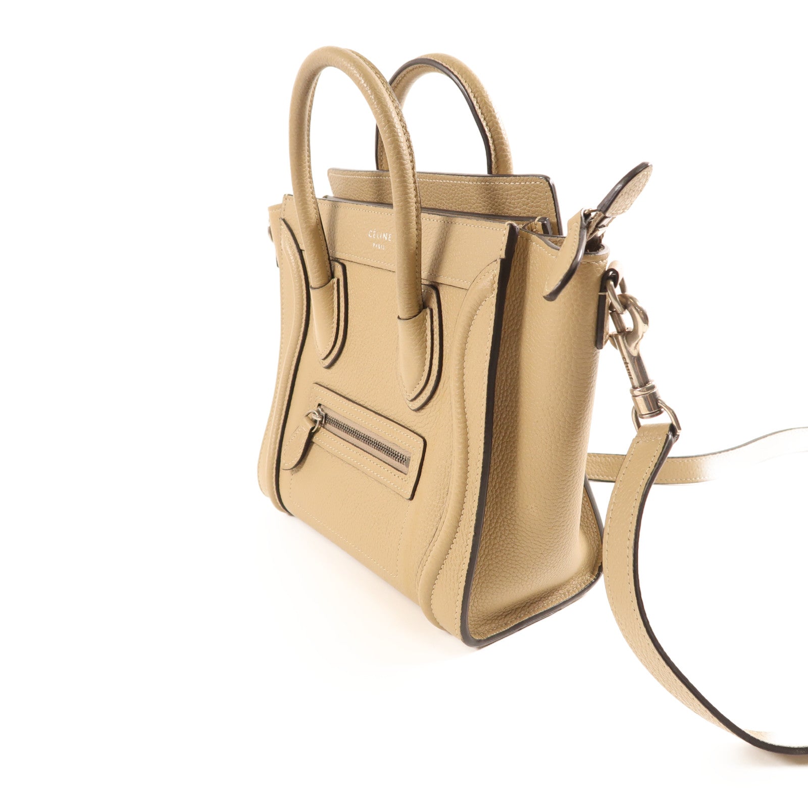 CELINE 【激減優惠】牛皮皮革Nano Luggage金扣手挽肩背兩用袋