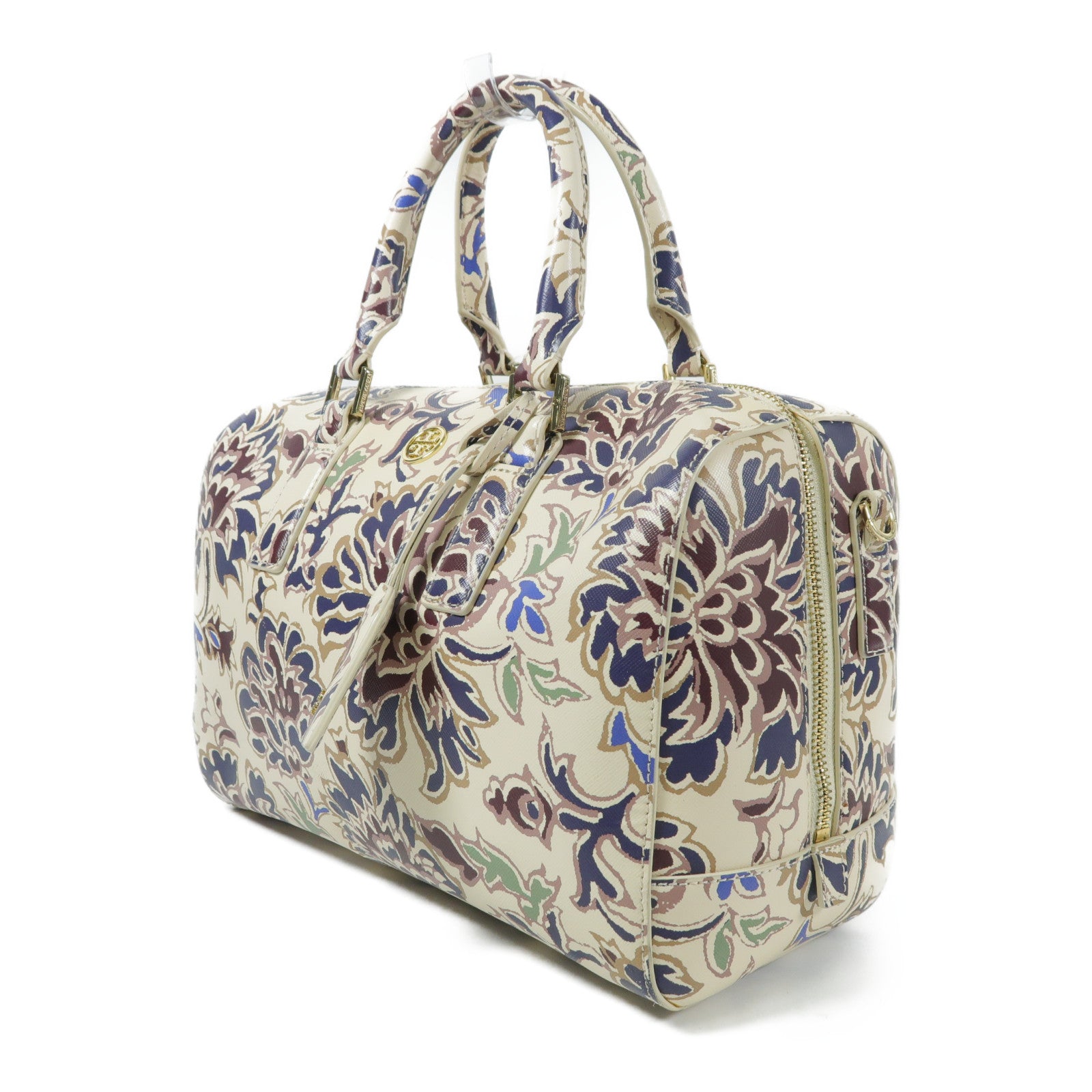 Tory Burch 塗層帆布Shoulder Bag金扣手挽肩背兩用袋