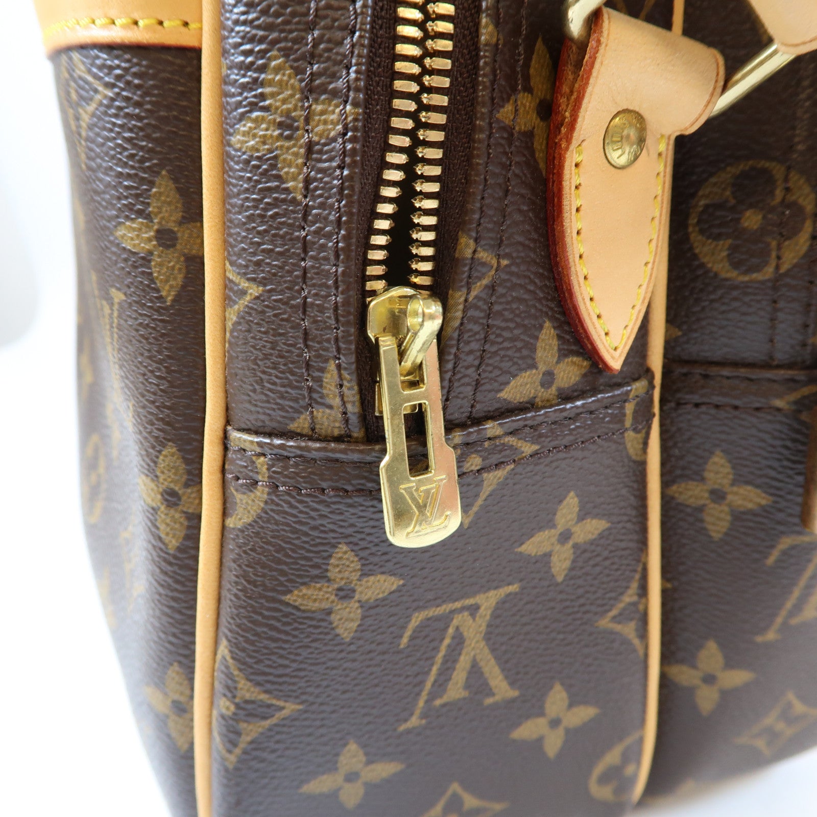 LOUIS VUITTON Monogram Reporter GM金扣肩背袋啡色