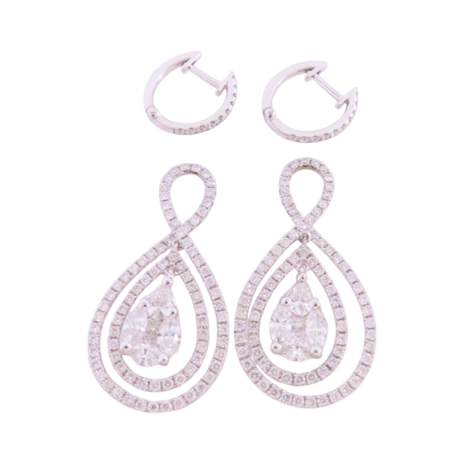 JEWELRY 【激減優惠】18K白金/鑽石Diamond Earrings耳環