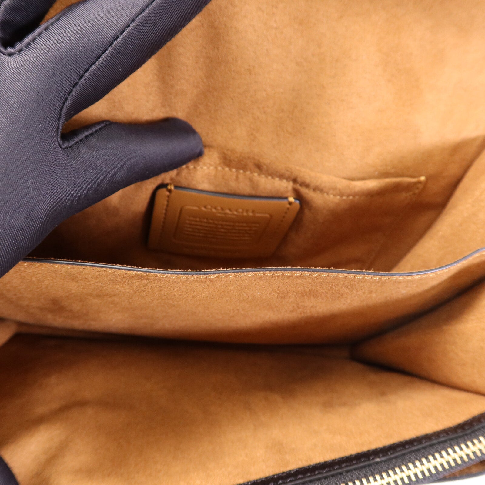 COACH 牛皮皮革Chain Shoulder Bag金扣鏈帶肩背袋