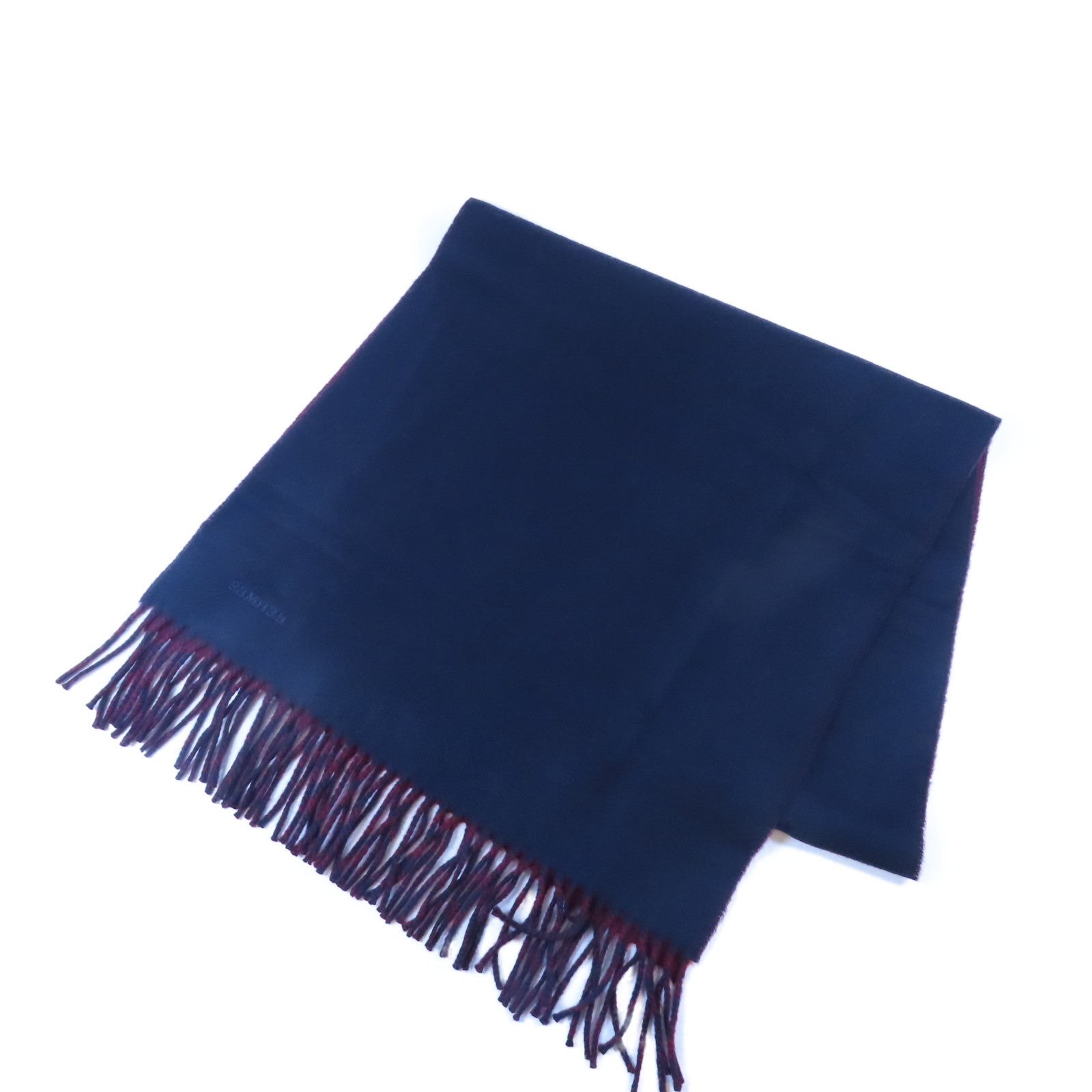 HERMES Cashmere Scarf圍巾紅色/深藍色