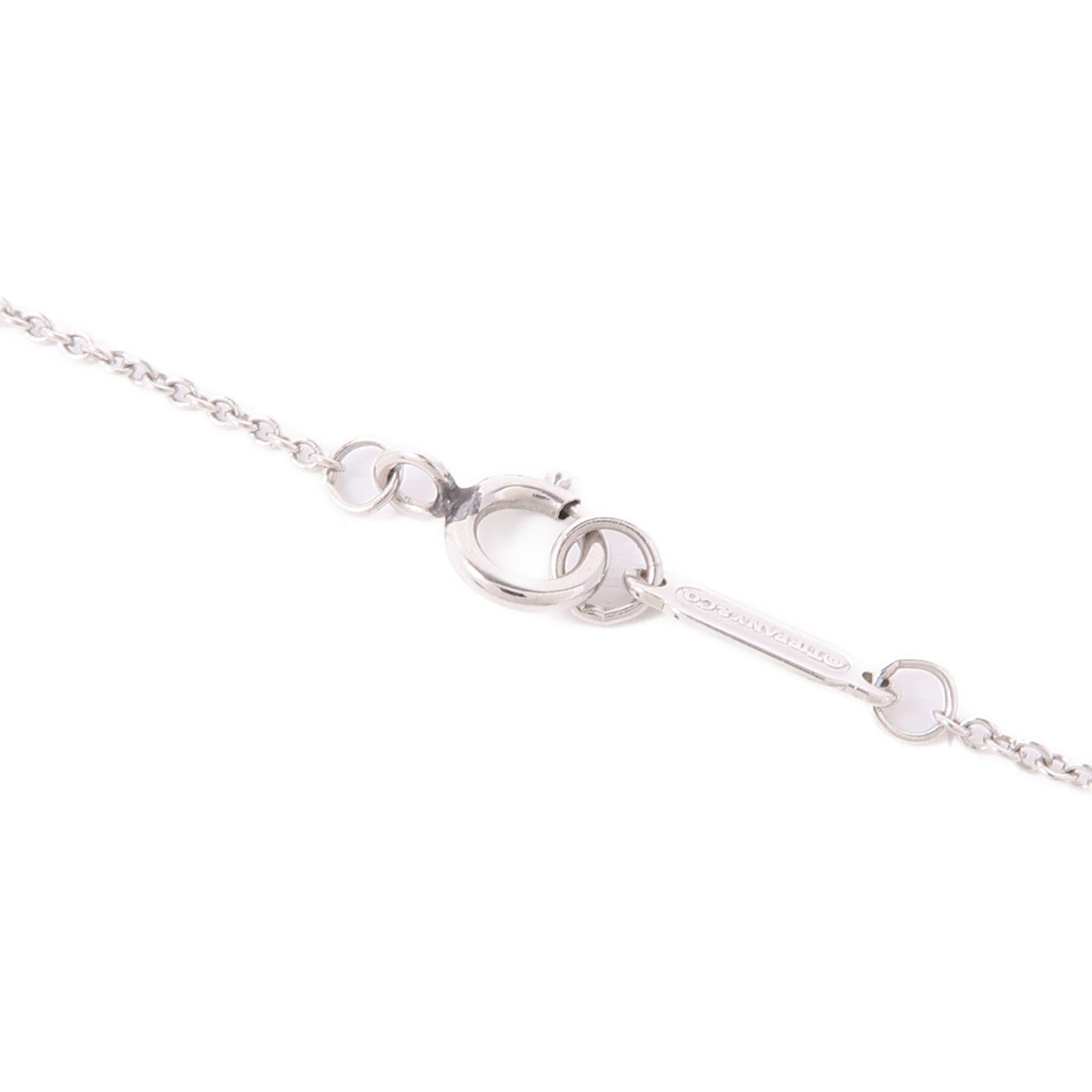 TIFFANY＆CO PT950鉑金Open Circle Necklace鑽石項鍊