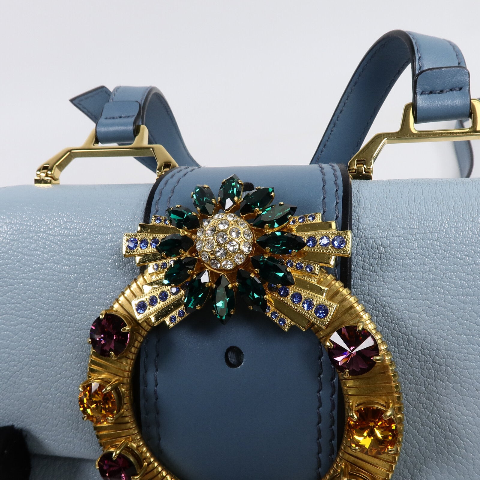 Miu Miu 牛皮皮革Miu Lady肩背袋