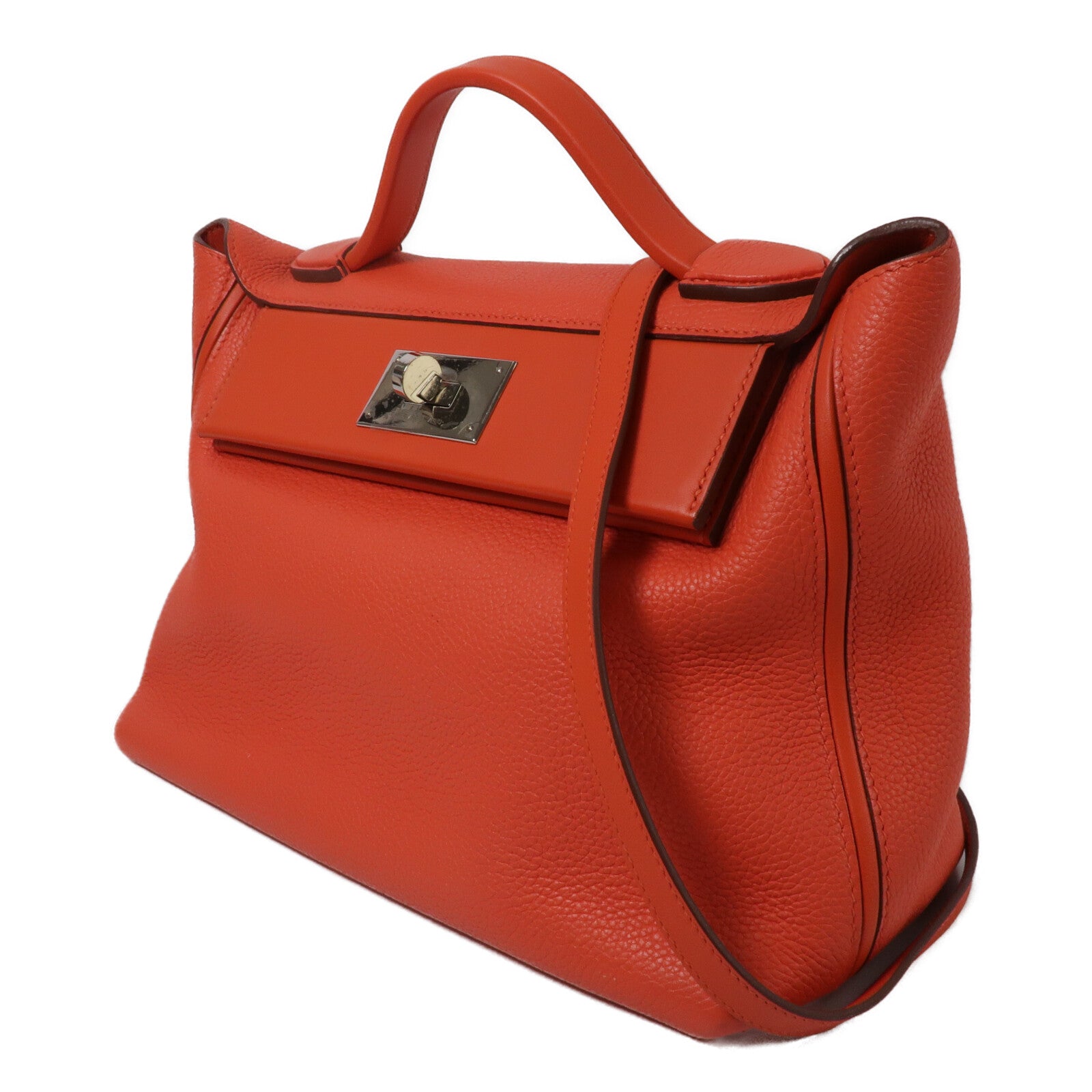 HERMES Clemence皮革24/24 29cm手挽肩背兩用袋Capucine