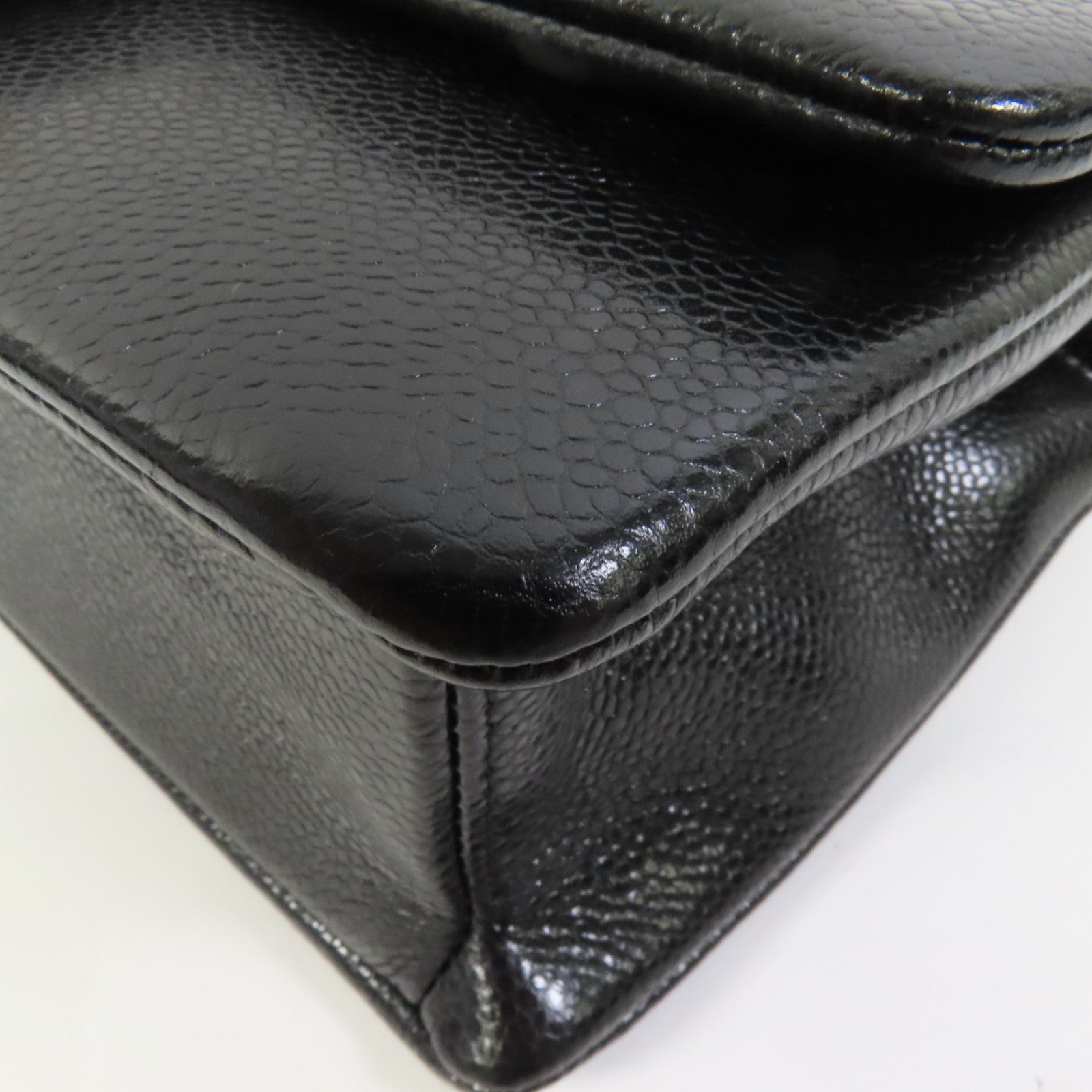 CHANEL 牛皮皮革Chain Shoulder金扣肩背袋