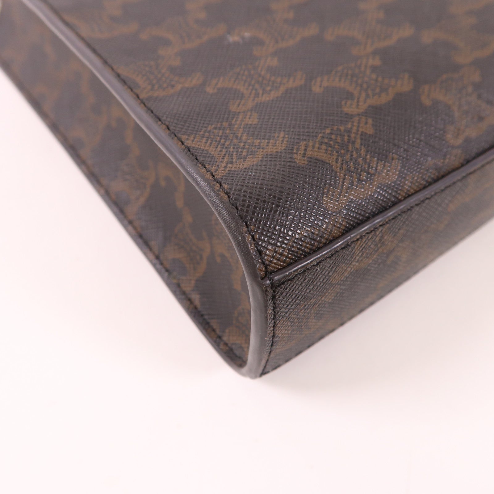 CELINE 塗層帆布Mini Vertical Cabas金扣手挽肩背兩用袋