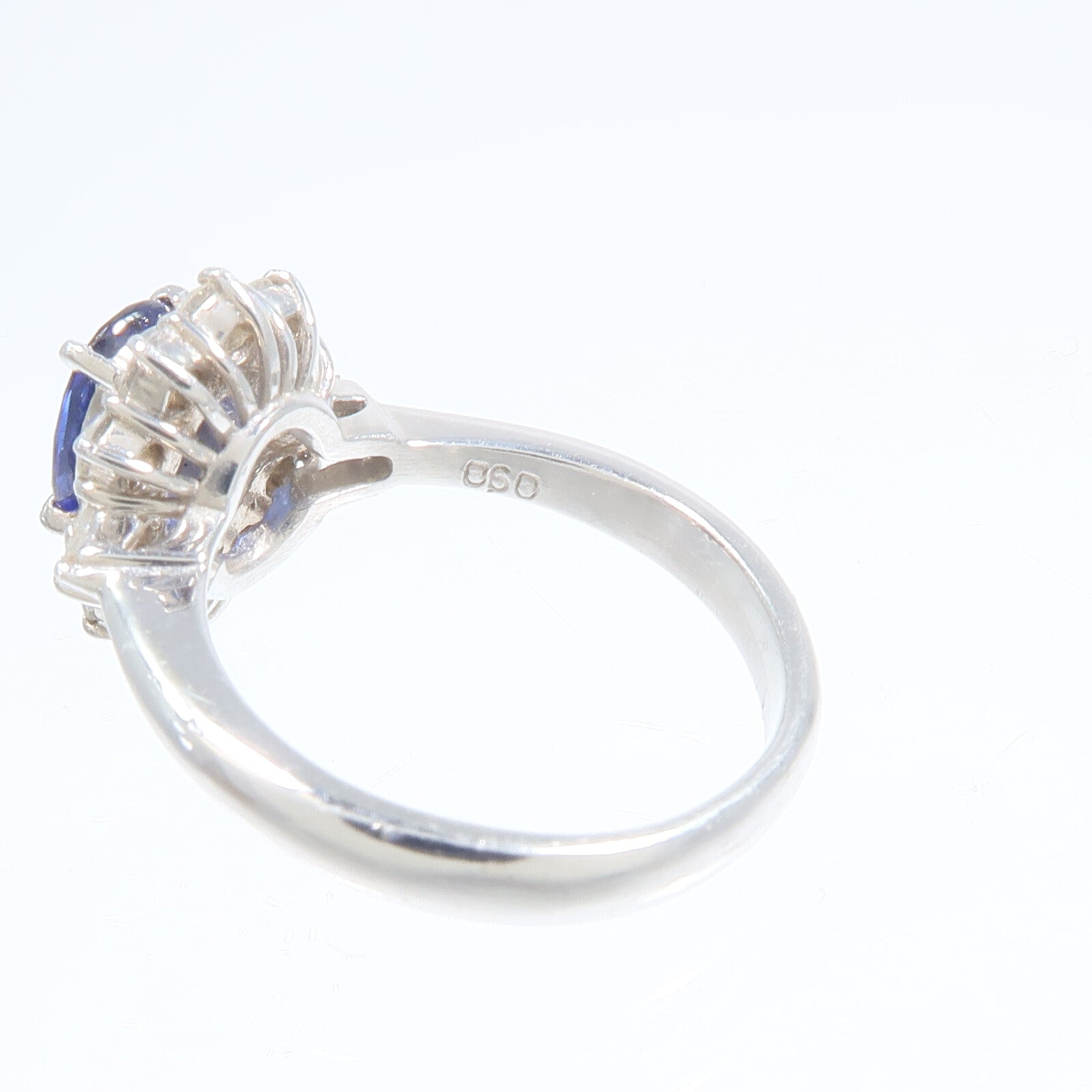 JEWELRY PT900鉑金Sapphire Diamond Ring藍寶石/鑽石戒指