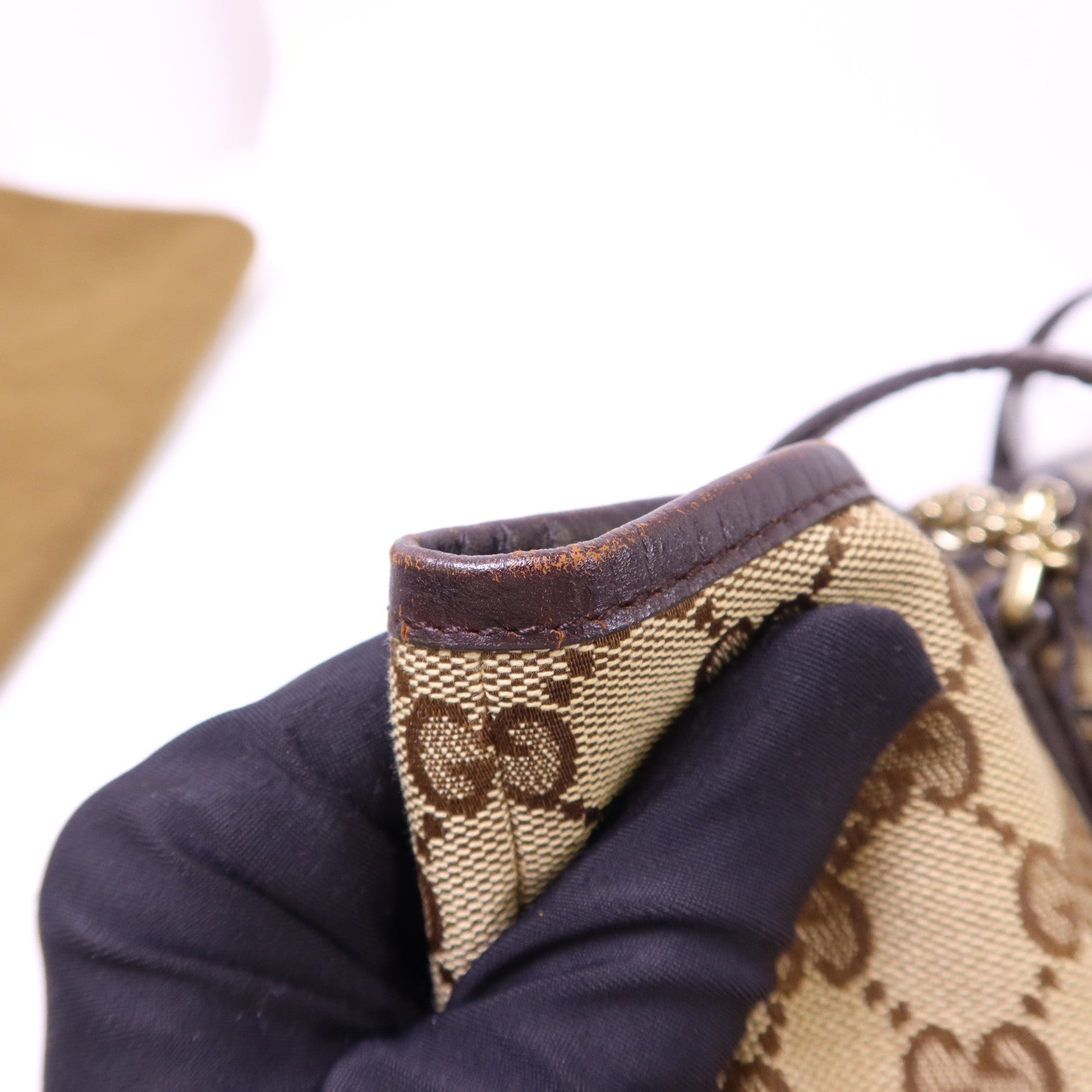 GUCCI 帆布Tote Bag金扣手挽袋