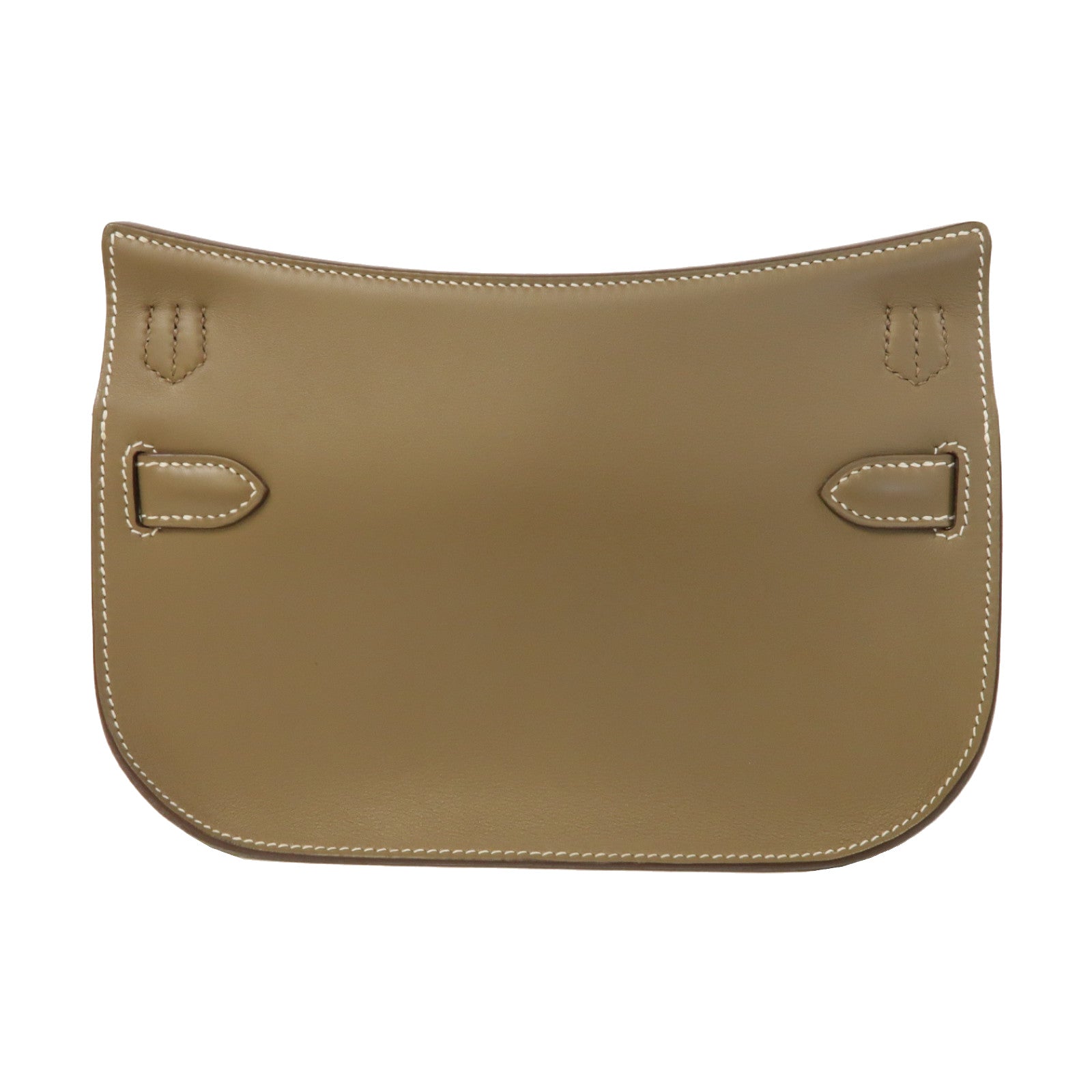 HERMES Swift皮革Mini Jypsiere銀扣肩背袋大象灰色