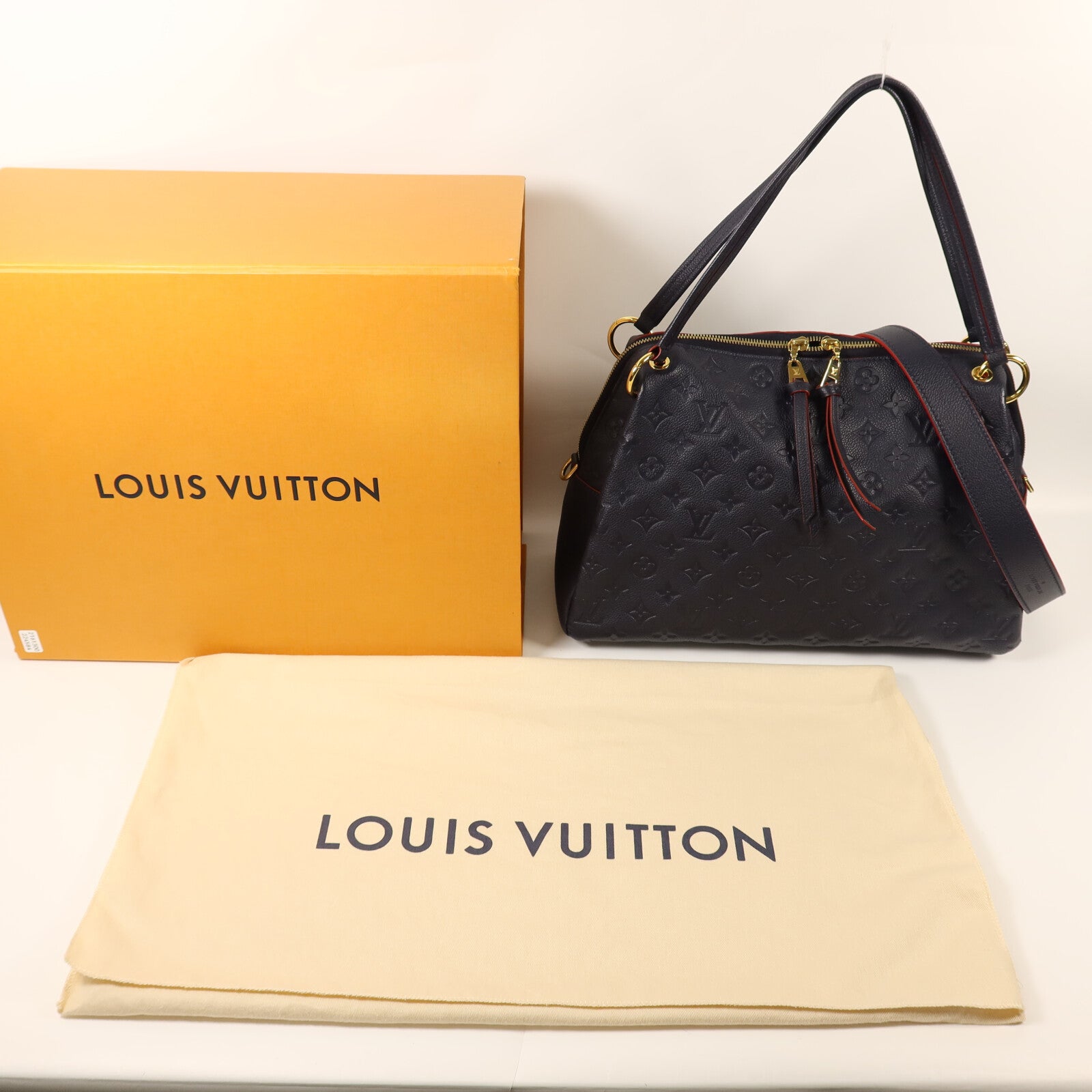 LOUIS VUITTON Monogram Empreinte Ponthieu PM金扣手挽肩背兩用袋