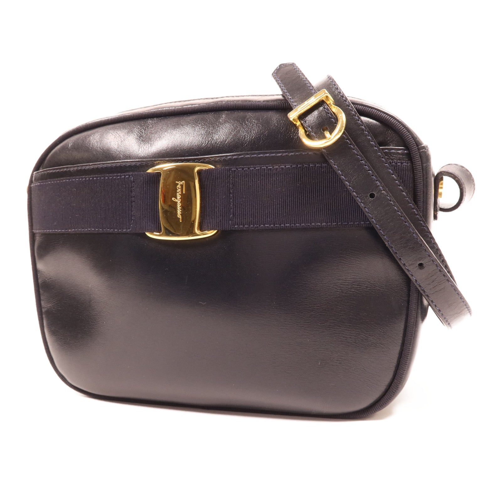 Salvatore Ferragamo 【激減優惠】牛皮皮革Shoulder Bag金扣肩背袋