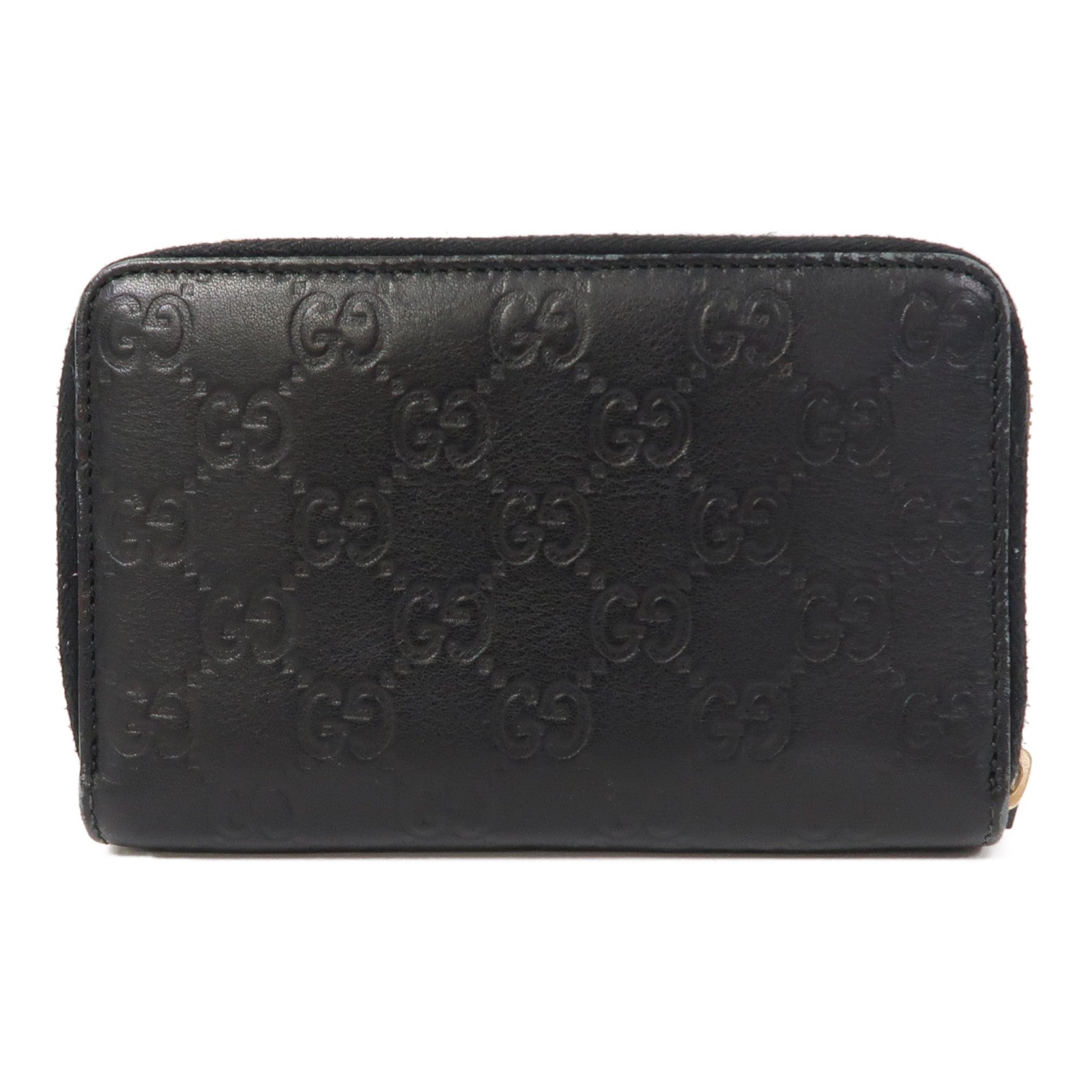 GUCCI 【激減優惠】牛皮皮革Wallet金扣錢包黑色