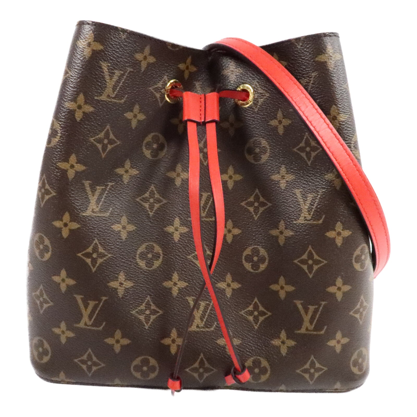 LOUIS VUITTON Monogram Neo Noe Bucket Bag肩背袋Coquelicot