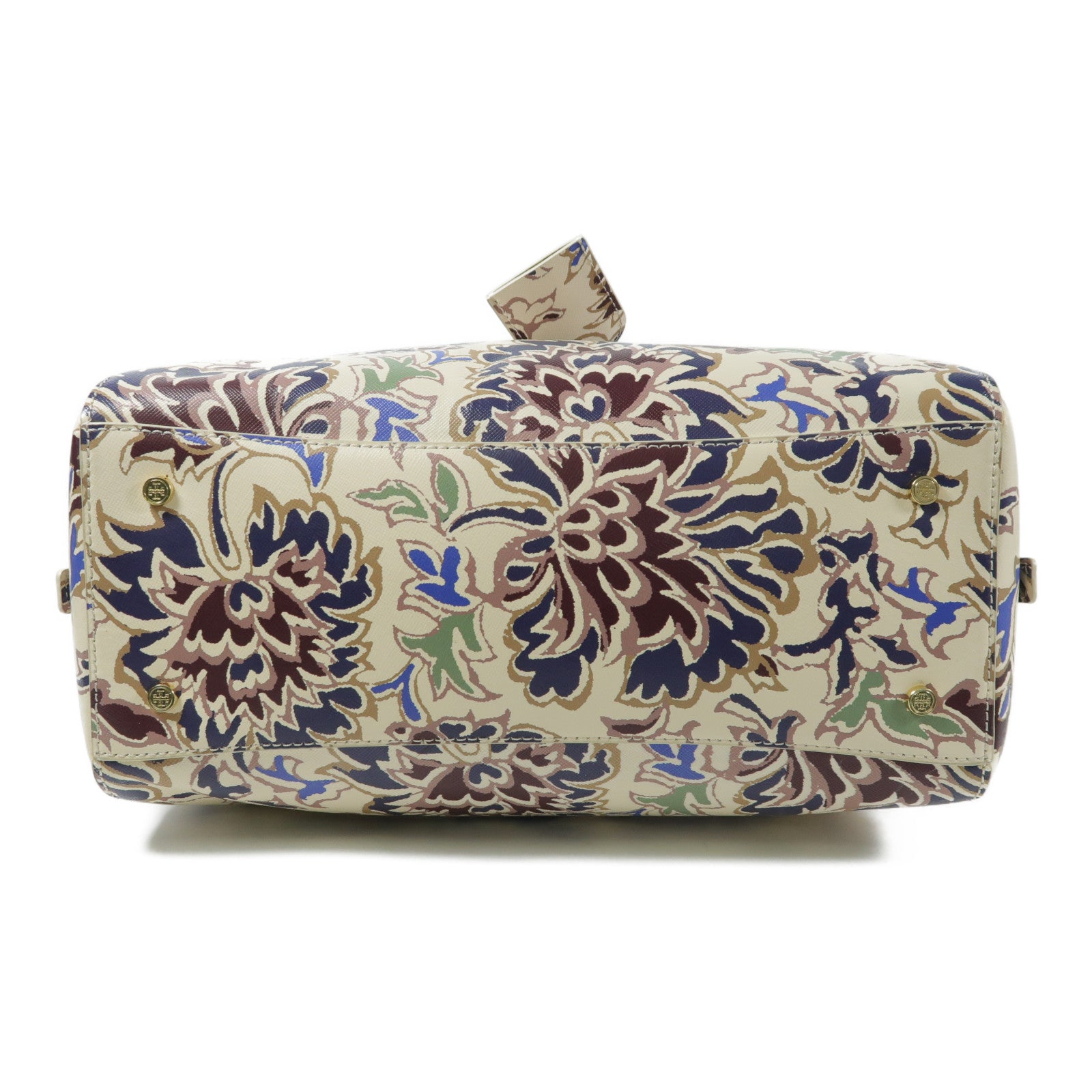 Tory Burch 塗層帆布Shoulder Bag金扣手挽肩背兩用袋