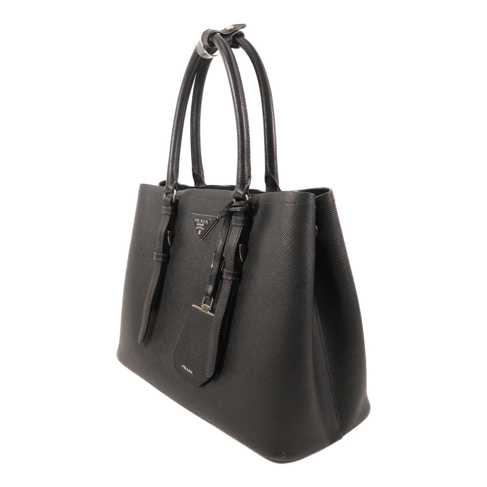 PRADA Saffiano皮革Saffiano Cuir Double Bag手挽袋