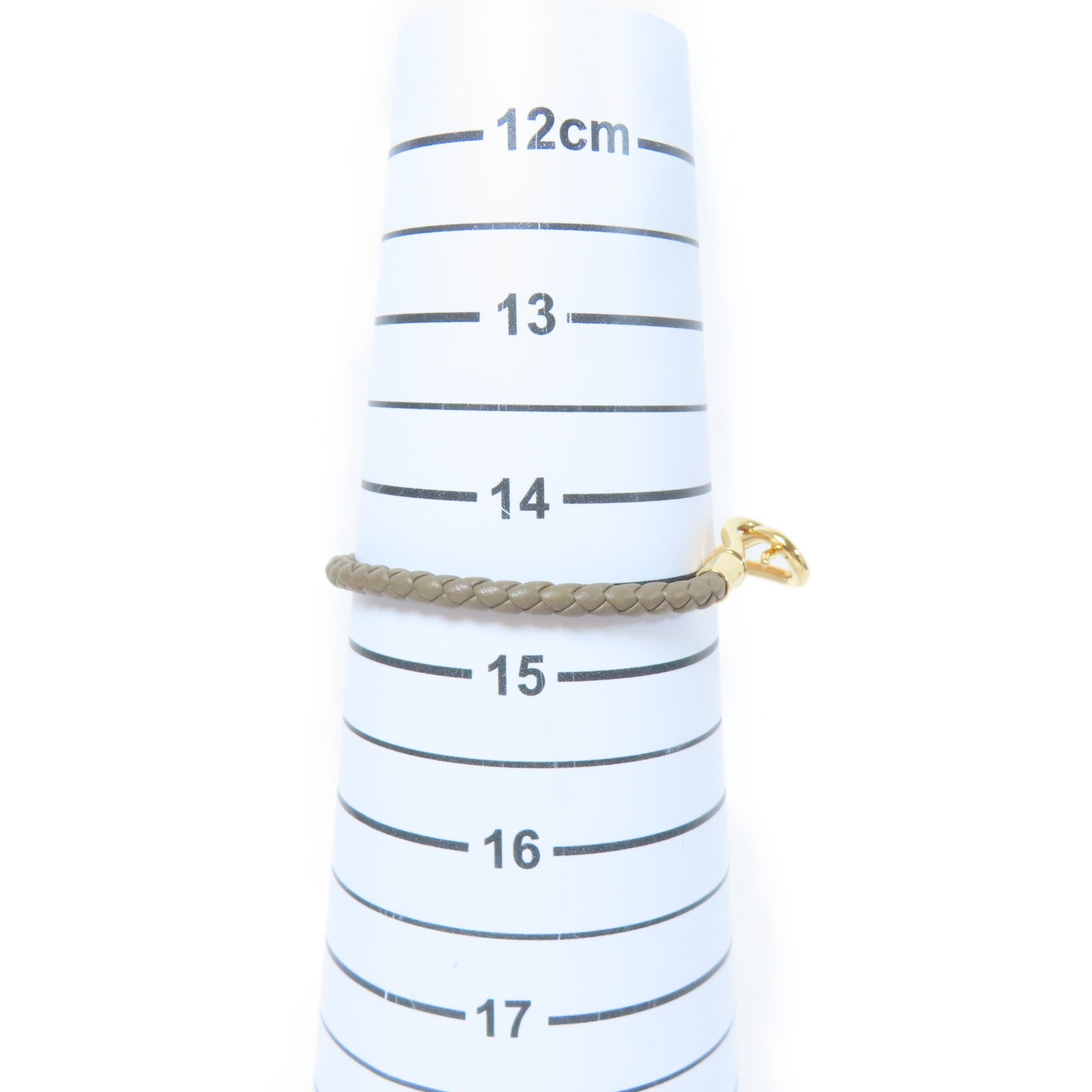 HERMES 金屬/皮革Jumbo H Bracelet金扣手鏈Etoupe/大象灰色