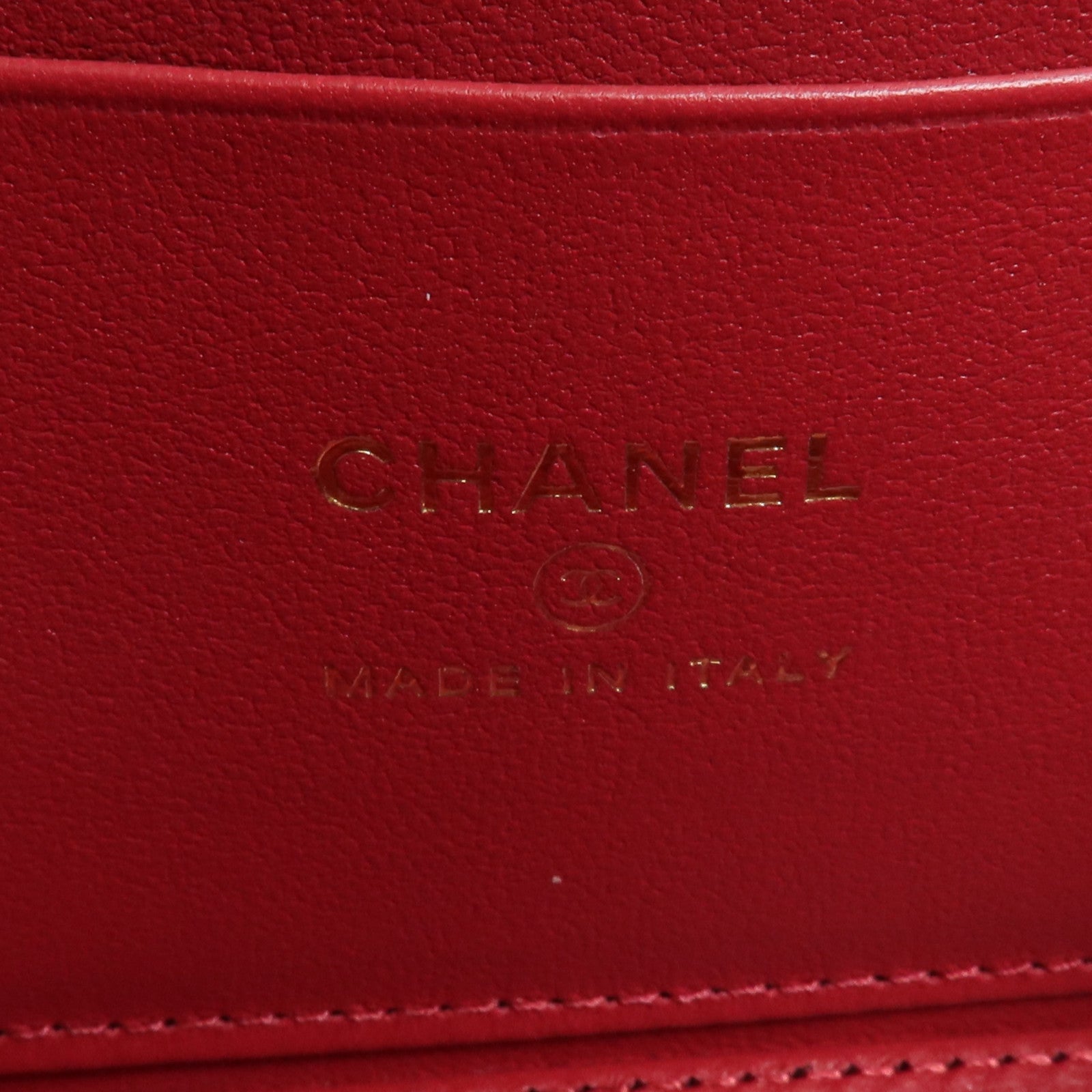CHANEL 羊皮皮革Vanity Case金扣鏈帶肩背袋