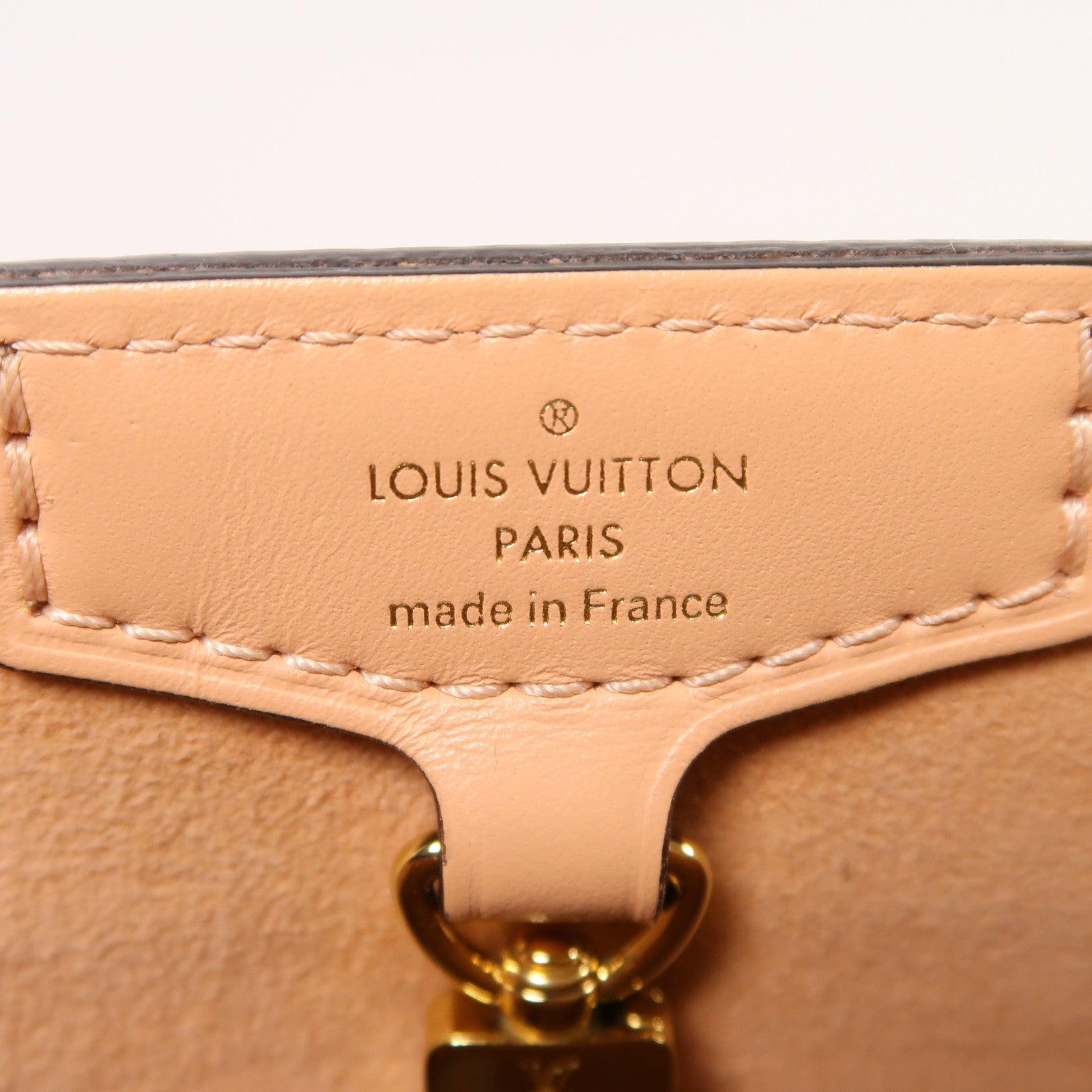 LOUIS VUITTON Damier Belmont NV PM金扣手挽肩背兩用袋