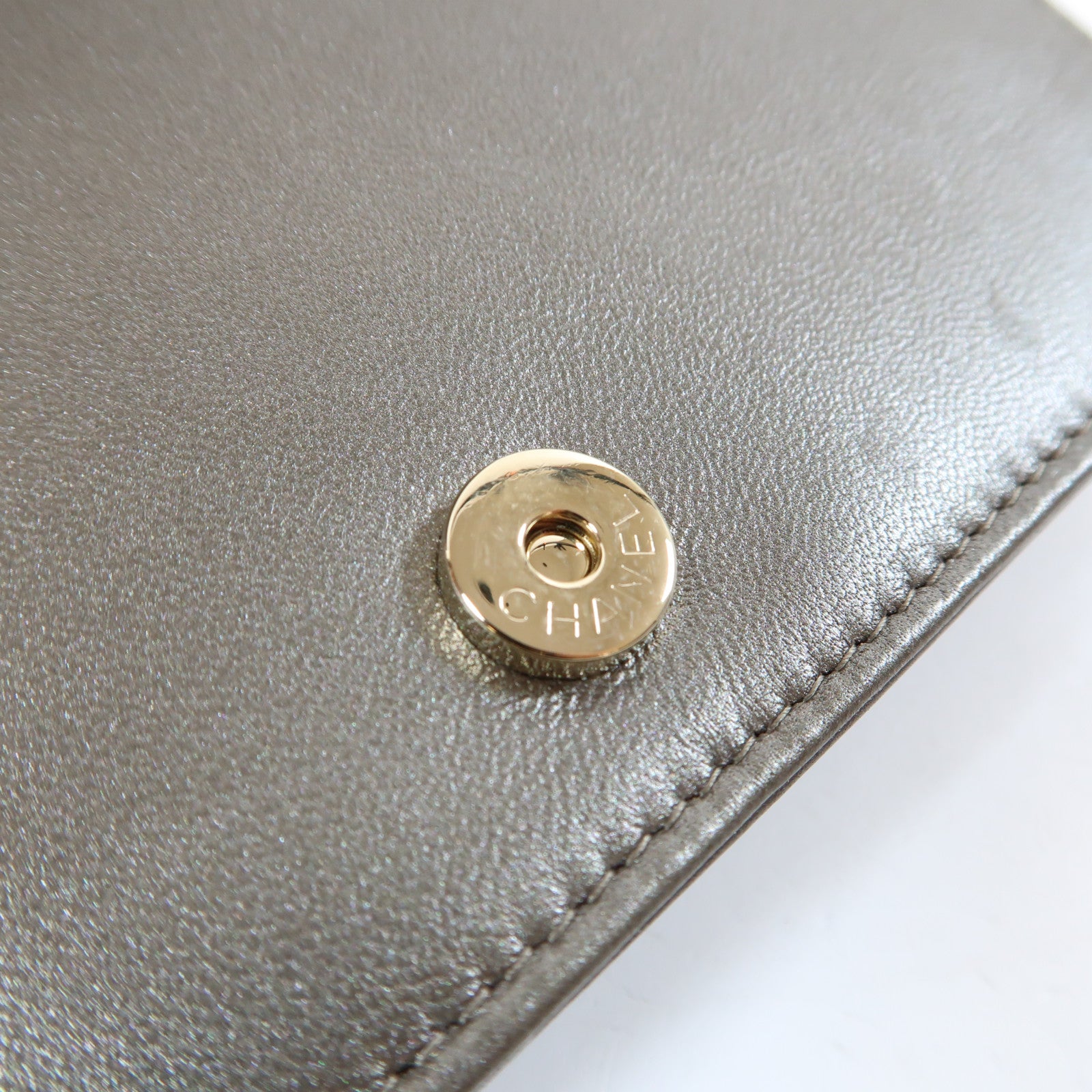 CHANEL 【激減優惠】牛皮皮革Chain Shoulder Bag金扣鏈帶肩背袋銀色