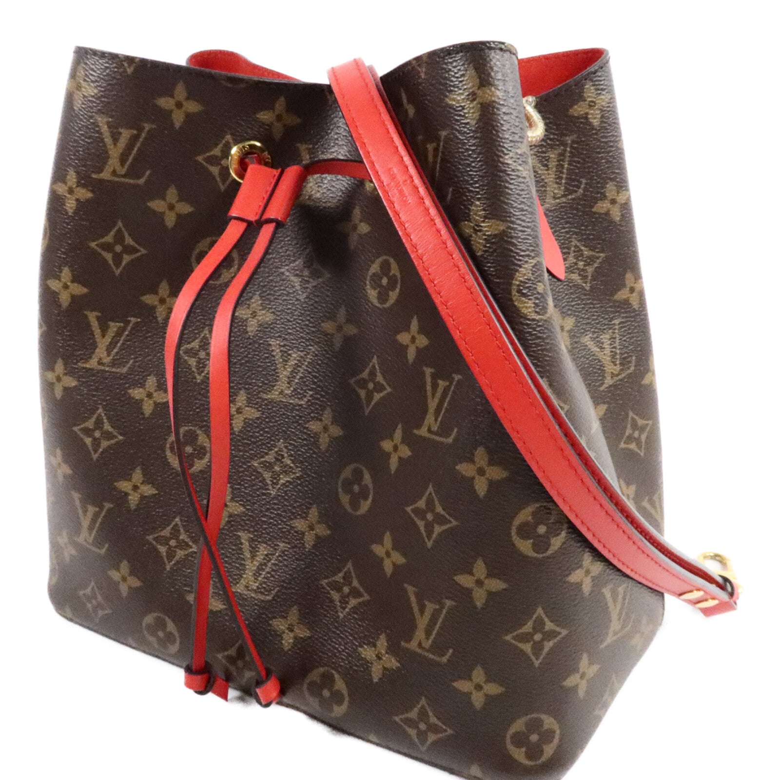 LOUIS VUITTON Monogram Neo Noe Bucket Bag肩背袋Coquelicot