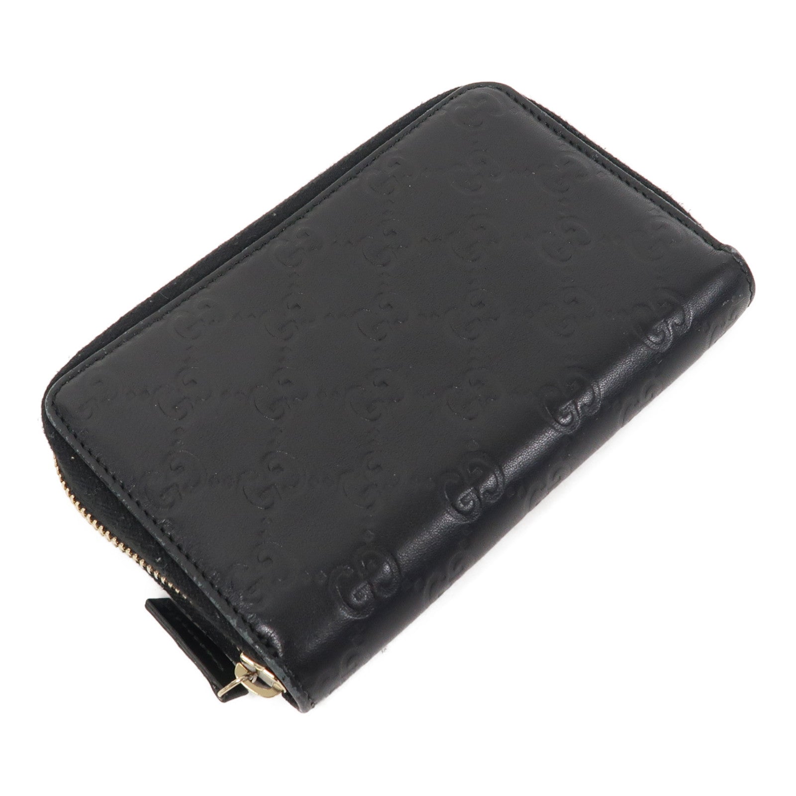 GUCCI 【激減優惠】牛皮皮革Wallet金扣錢包黑色