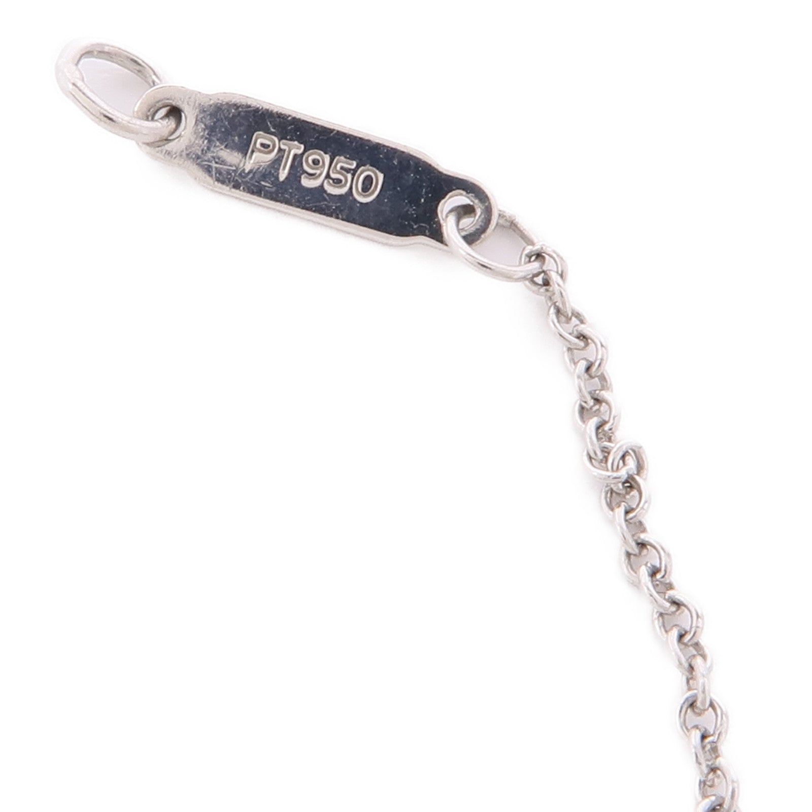 TIFFANY＆CO PT950鉑金Open Circle Necklace鑽石項鍊