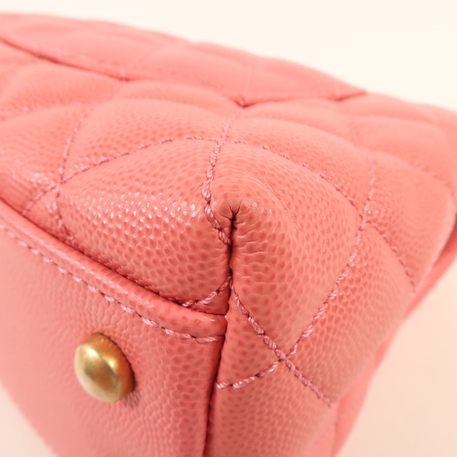 CHANEL 牛皮皮革Coco Handle Small金扣鏈帶手挽肩背兩用袋