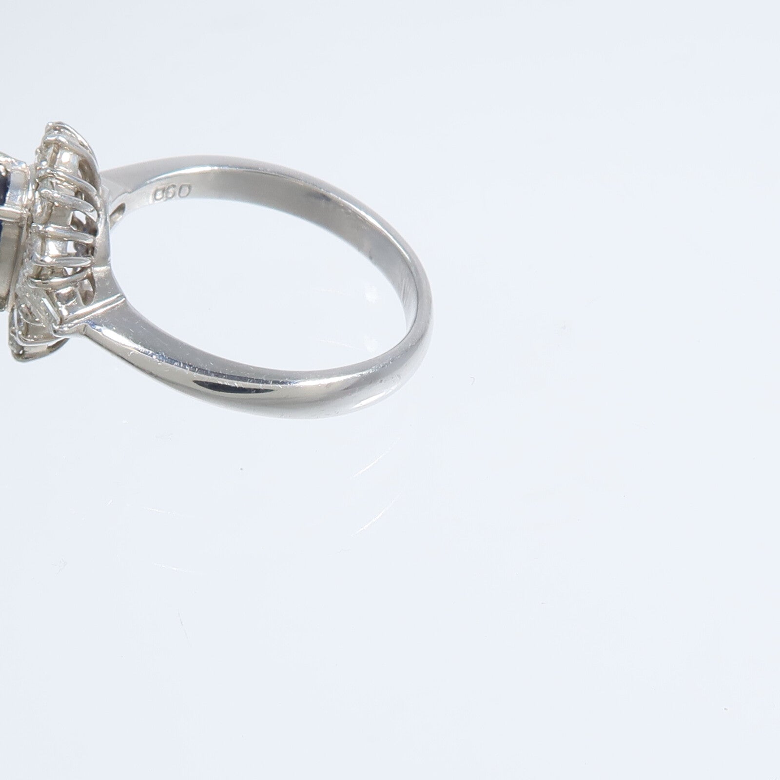 JEWELRY PT900鉑金Sapphire Diamond Ring藍寶石/鑽石戒指