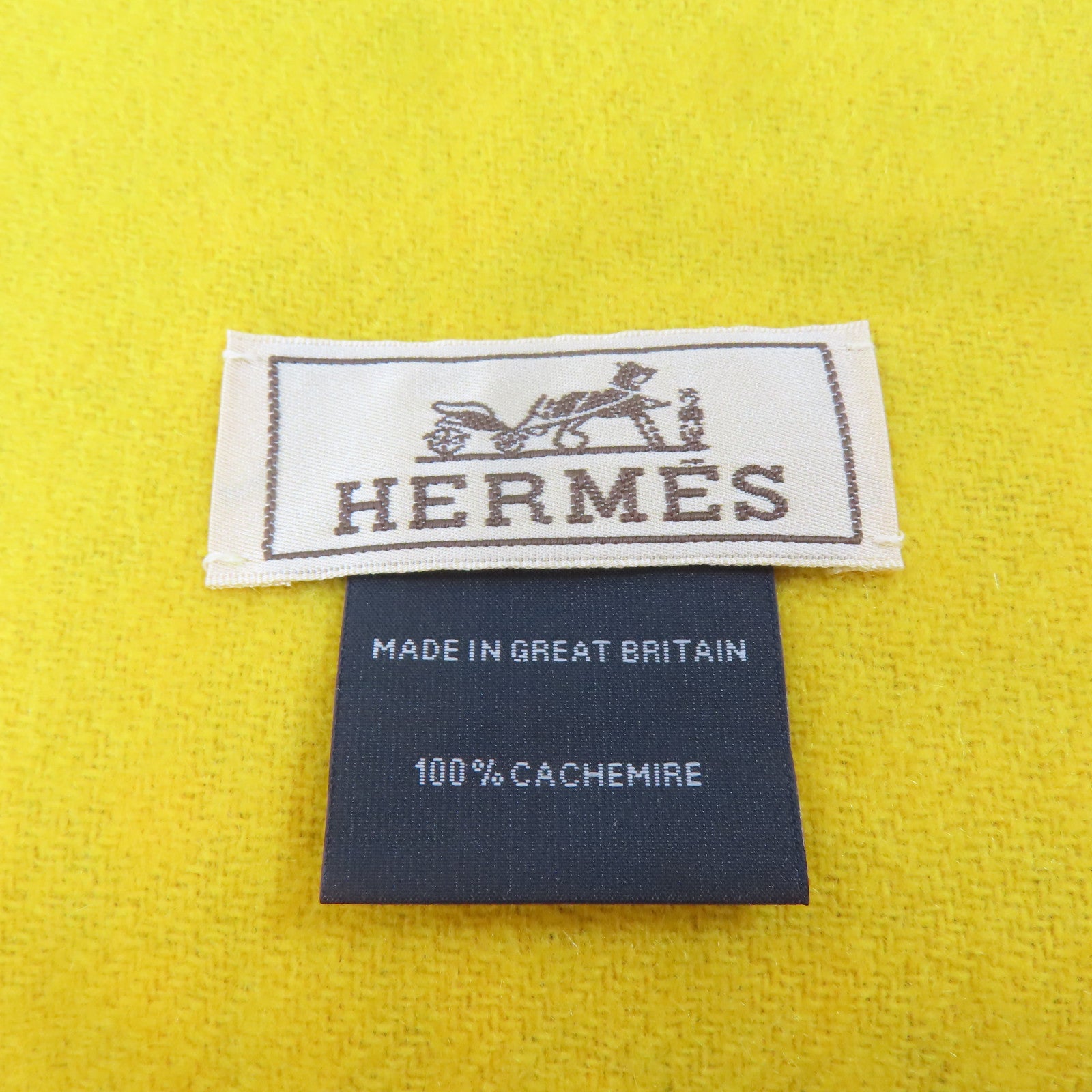 HERMES 羊絨Scarf頸巾藍色/黃色/灰色