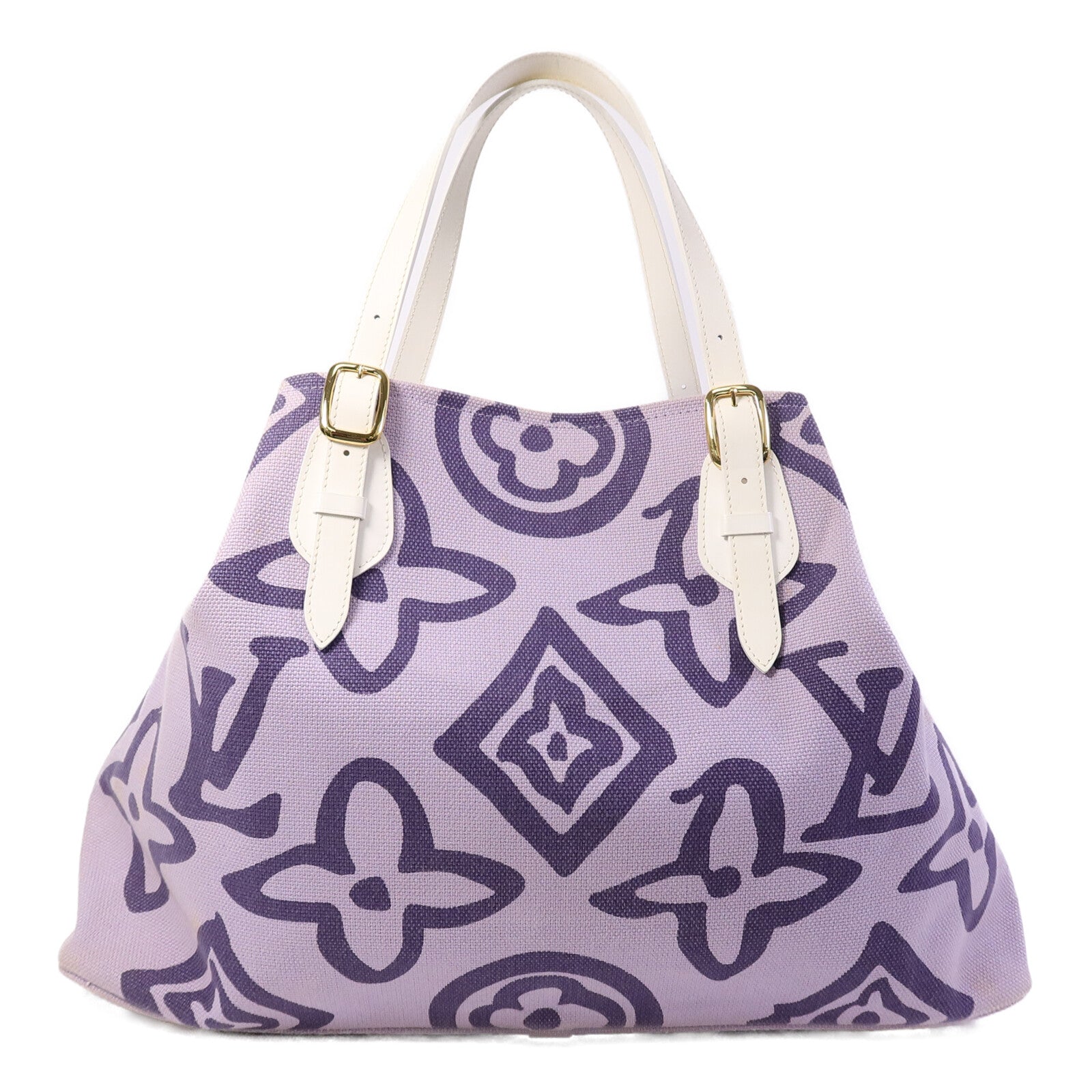 LOUIS VUITTON 帆布Tahitienne GM Lilac手挽袋
