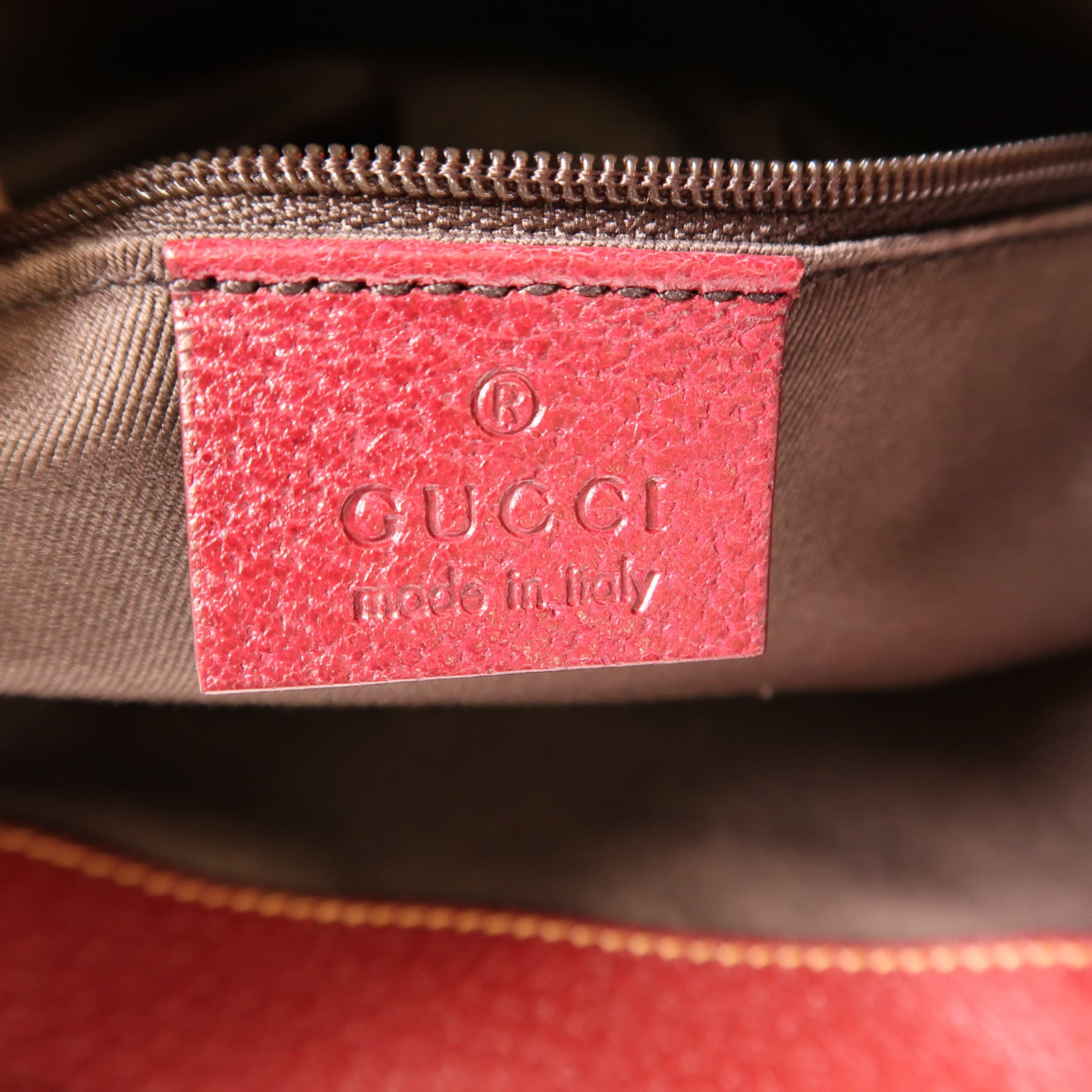GUCCI 帆布Tote Bag銀扣手挽袋棕色