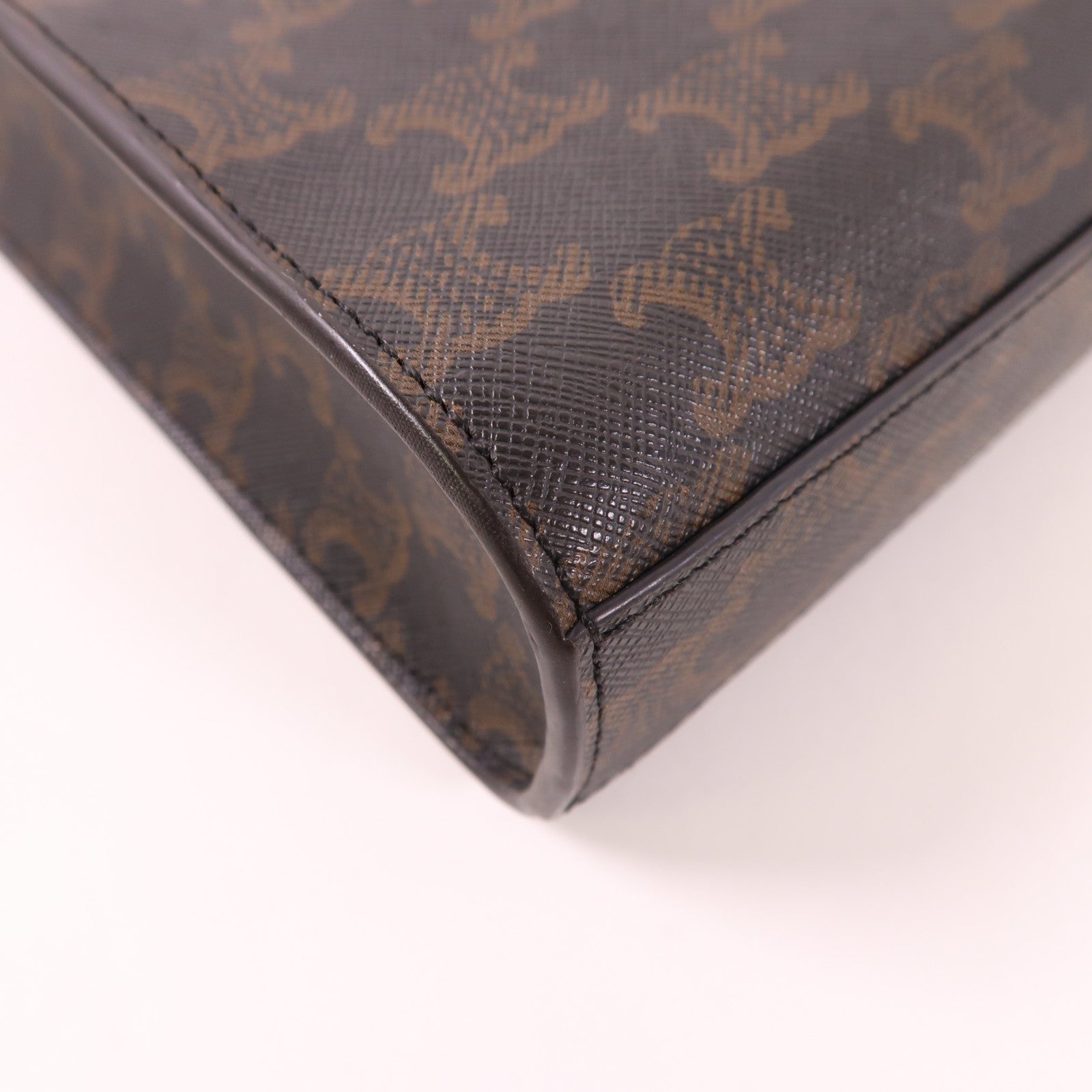 CELINE 塗層帆布Mini Vertical Cabas金扣手挽肩背兩用袋