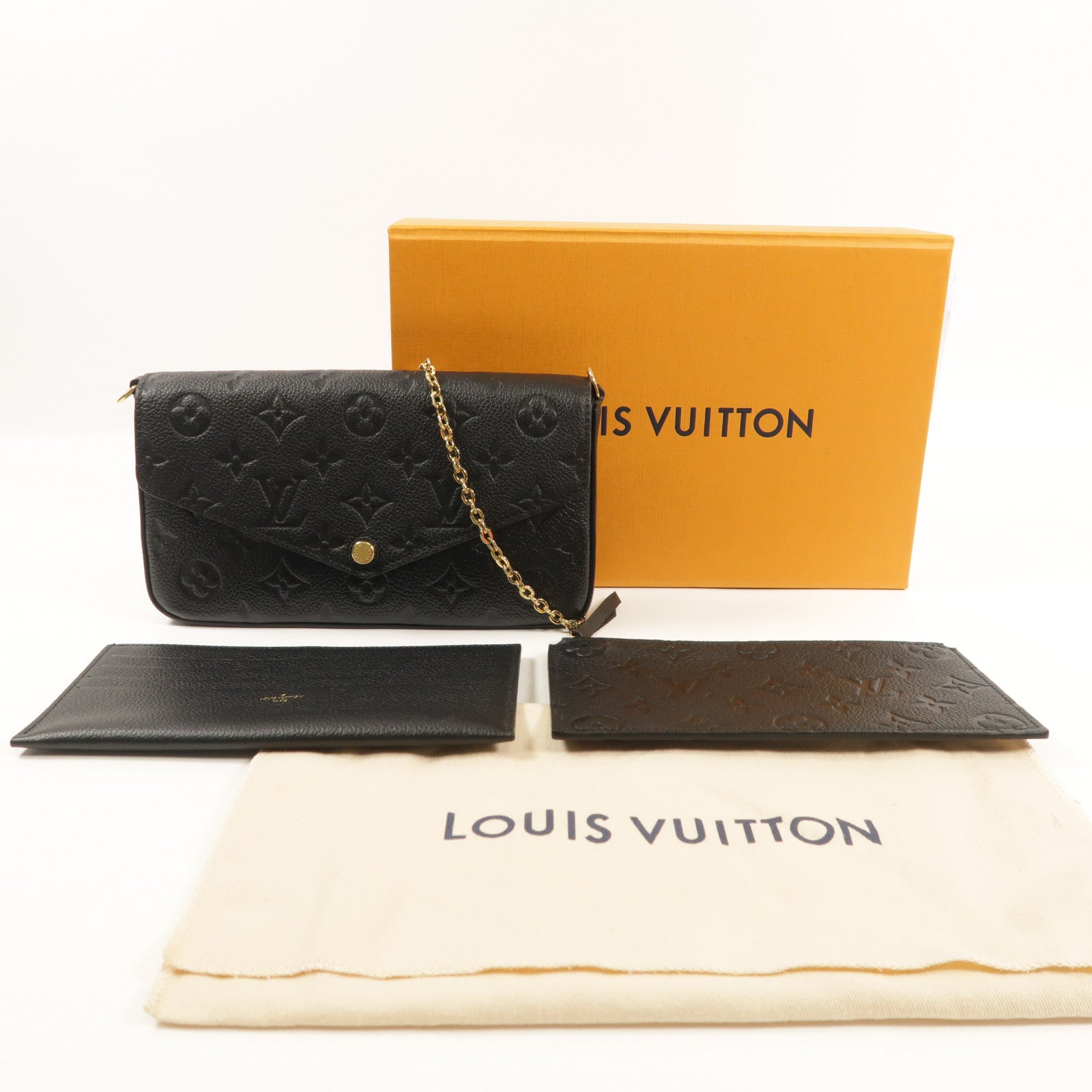 LOUIS VUITTON Monogram Empreinte Felicie Pochette金扣肩背袋