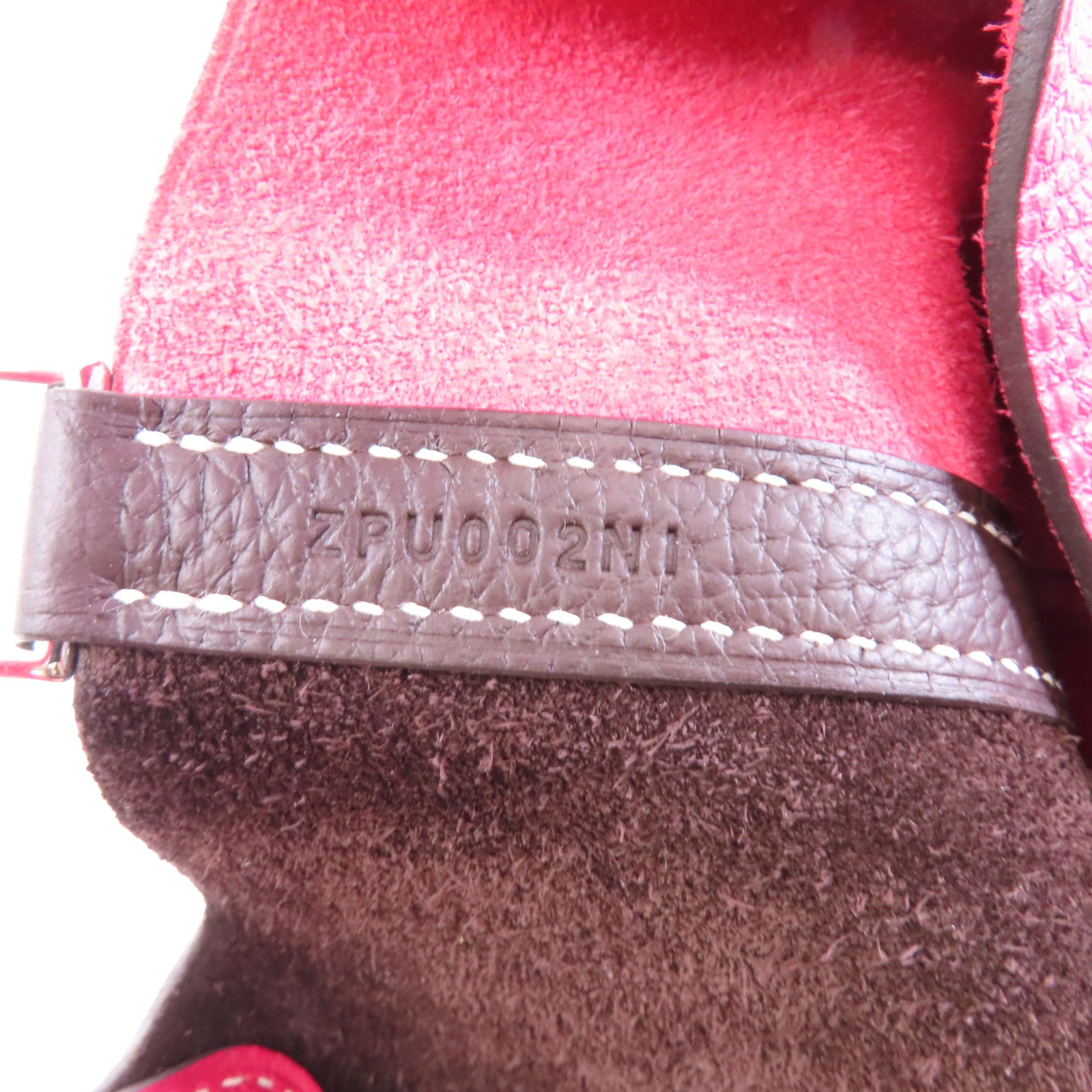 HERMES 【激減優惠】Clemence皮革Picotin PM銀扣手挽袋Rouge Sellier/Franboise粉色/啡色