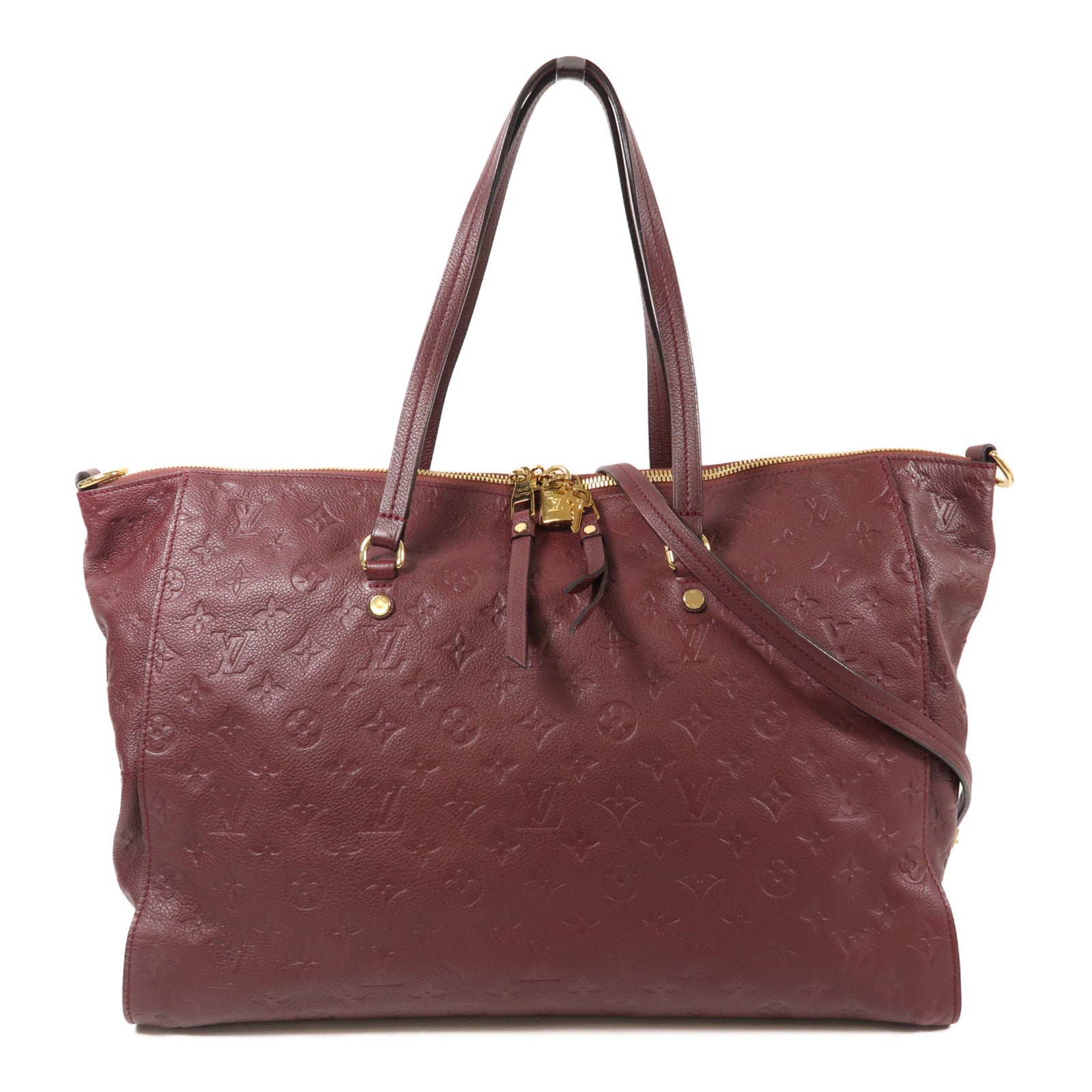 LOUIS VUITTON Monogram Empreinte Lumineuse PM金扣手挽肩背兩用袋