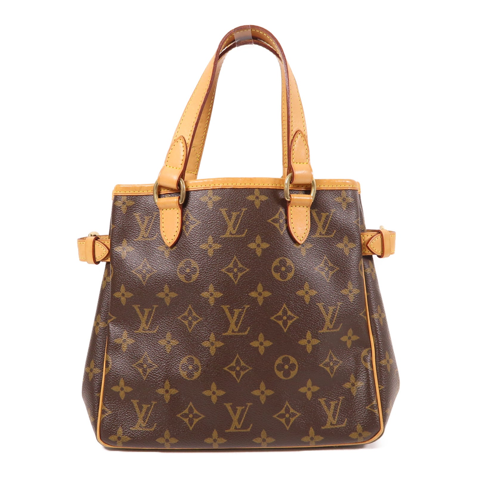 LOUIS VUITTON Monogram Batignolles金扣手挽袋棕色