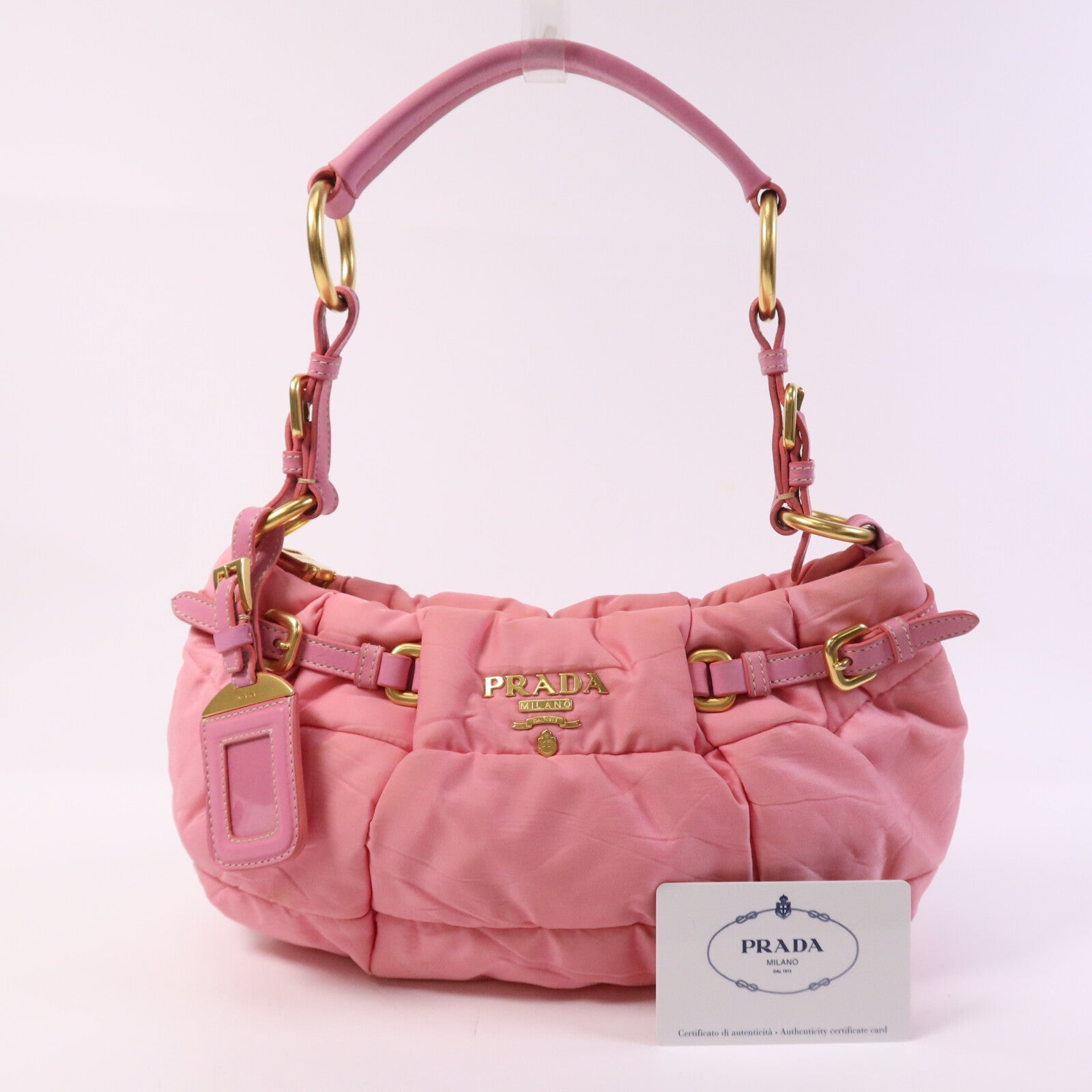 PRADA 尼龍Shoulder Bag金扣肩背袋