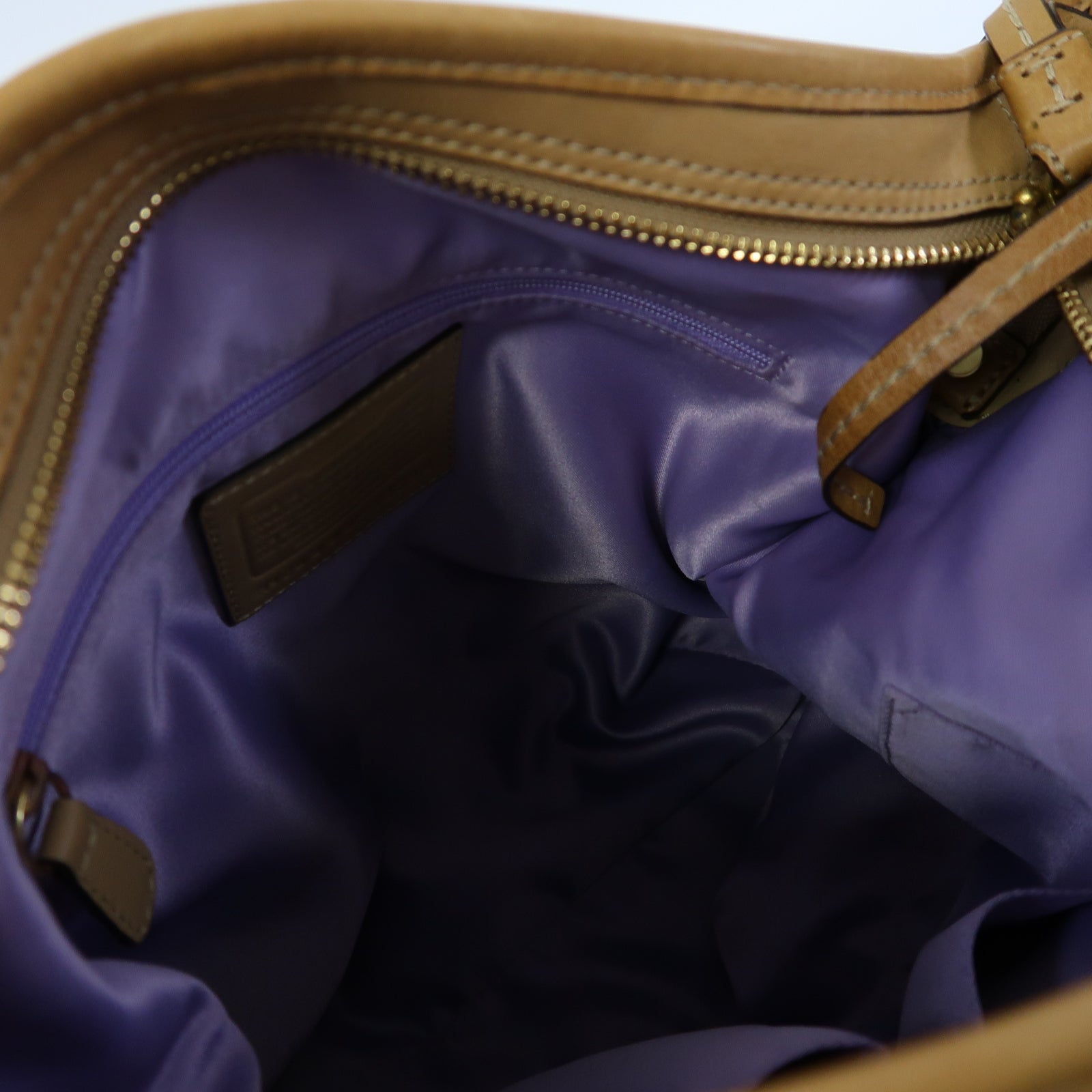 COACH 帆布Shoulder Bag金扣肩背袋啡色