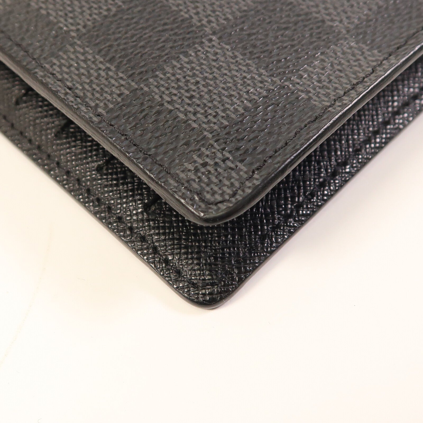 LOUIS VUITTON Damier Graphite Brazza Wallet銀扣長錢包