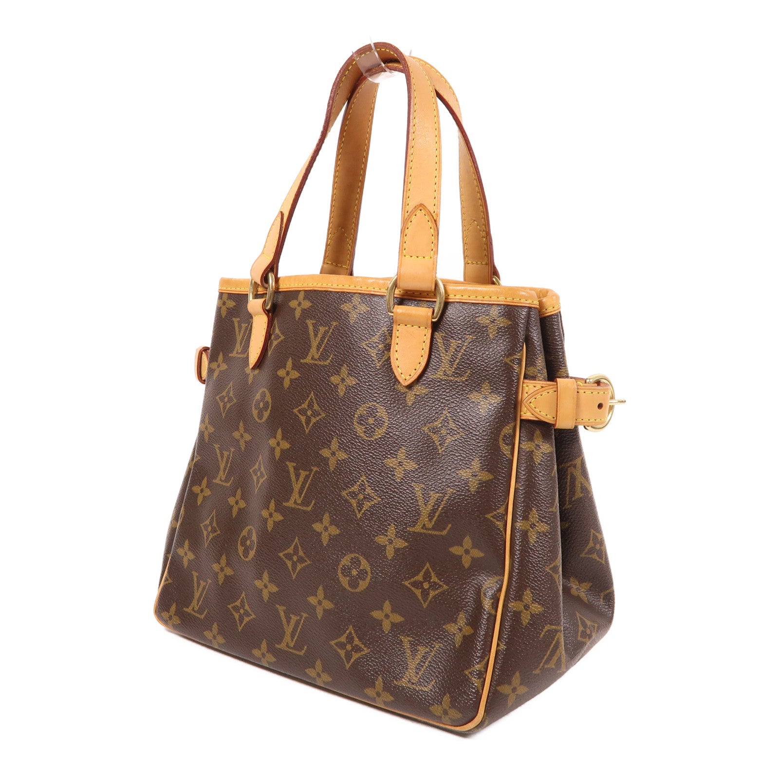 LOUIS VUITTON Monogram Batignolles金扣手挽袋棕色