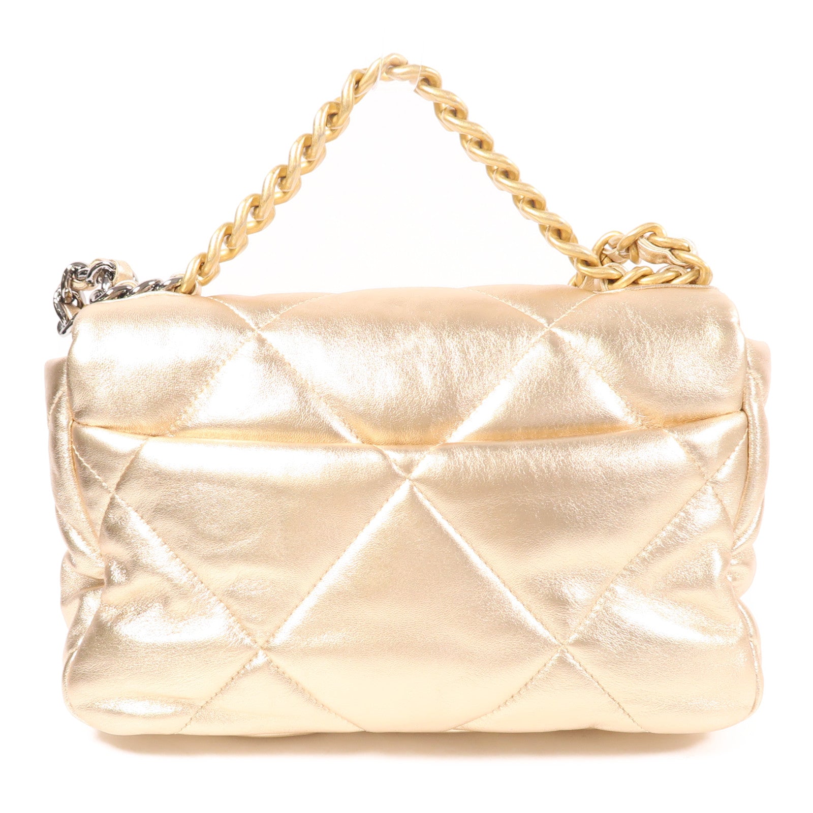 CHANEL 羊皮皮革C19 Small手挽肩背兩用袋