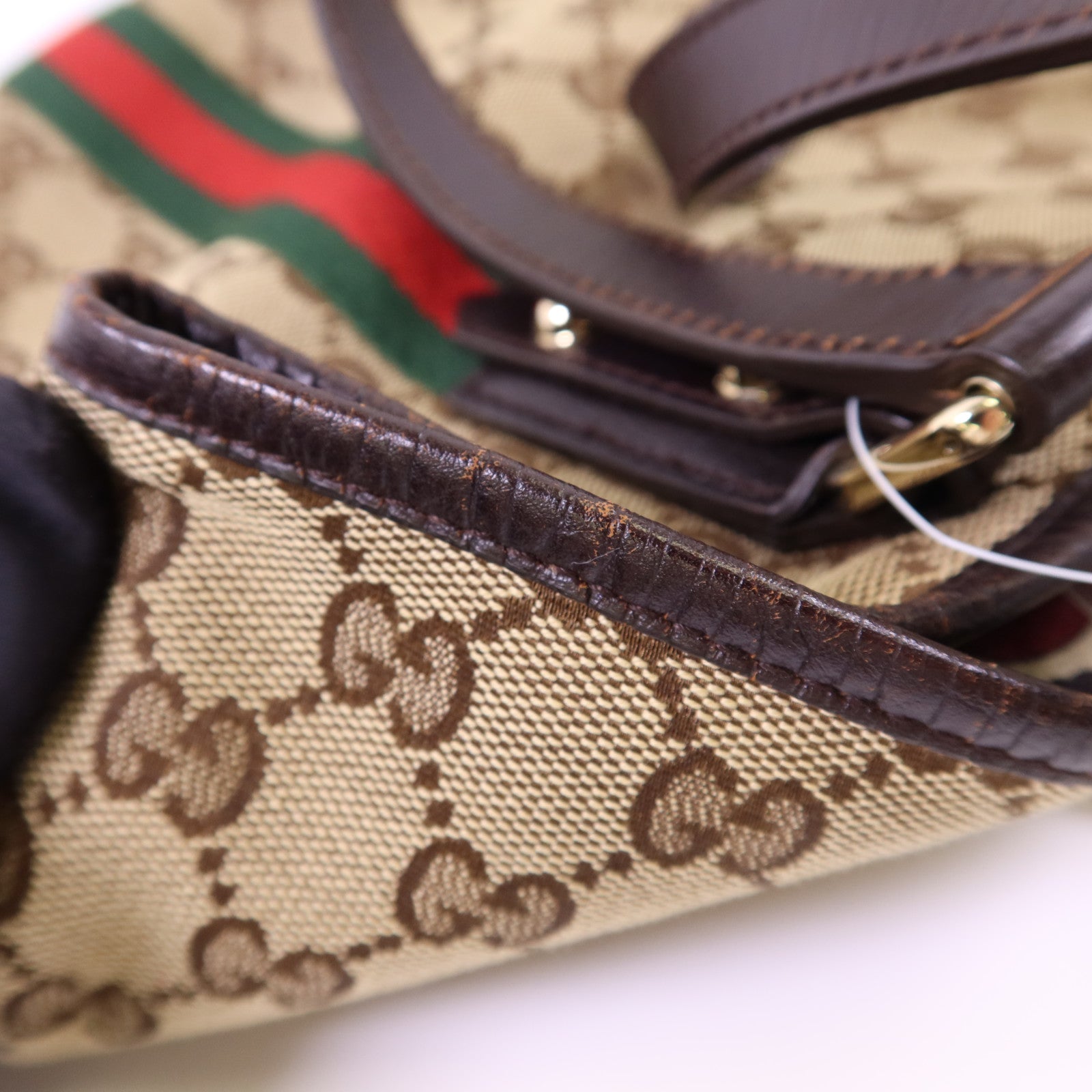 GUCCI 帆布Tote Bag金扣手挽袋